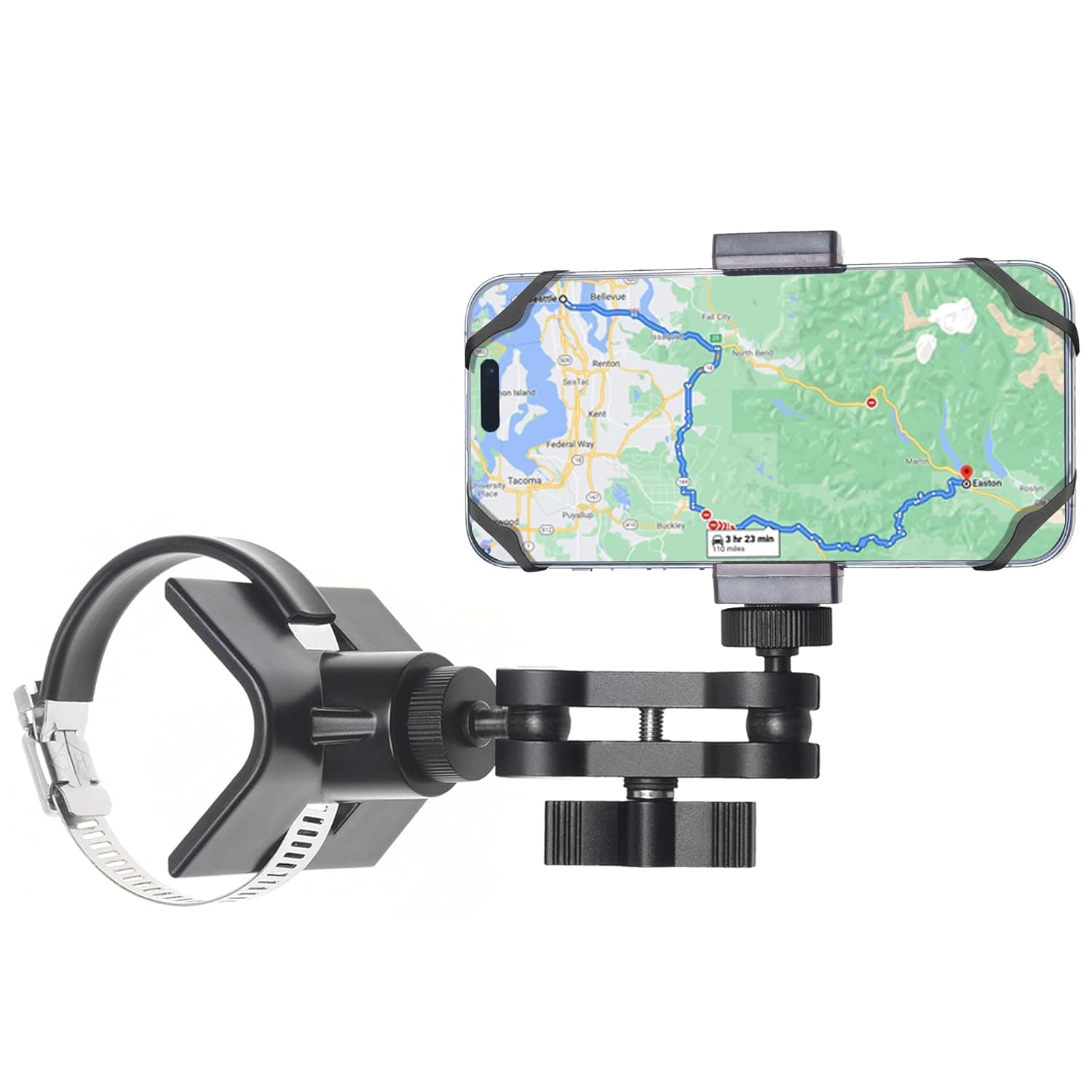 كامكيكس حامل موبايل من بار جريب لقضبان يو تي في بجميع الاشكال - متوافق مع بولاريس وكانام وهوندا وكاواساكي وياماها وايلدكات - دوران 360 درجة لاقفاص 1-2 انش RZR وUTV