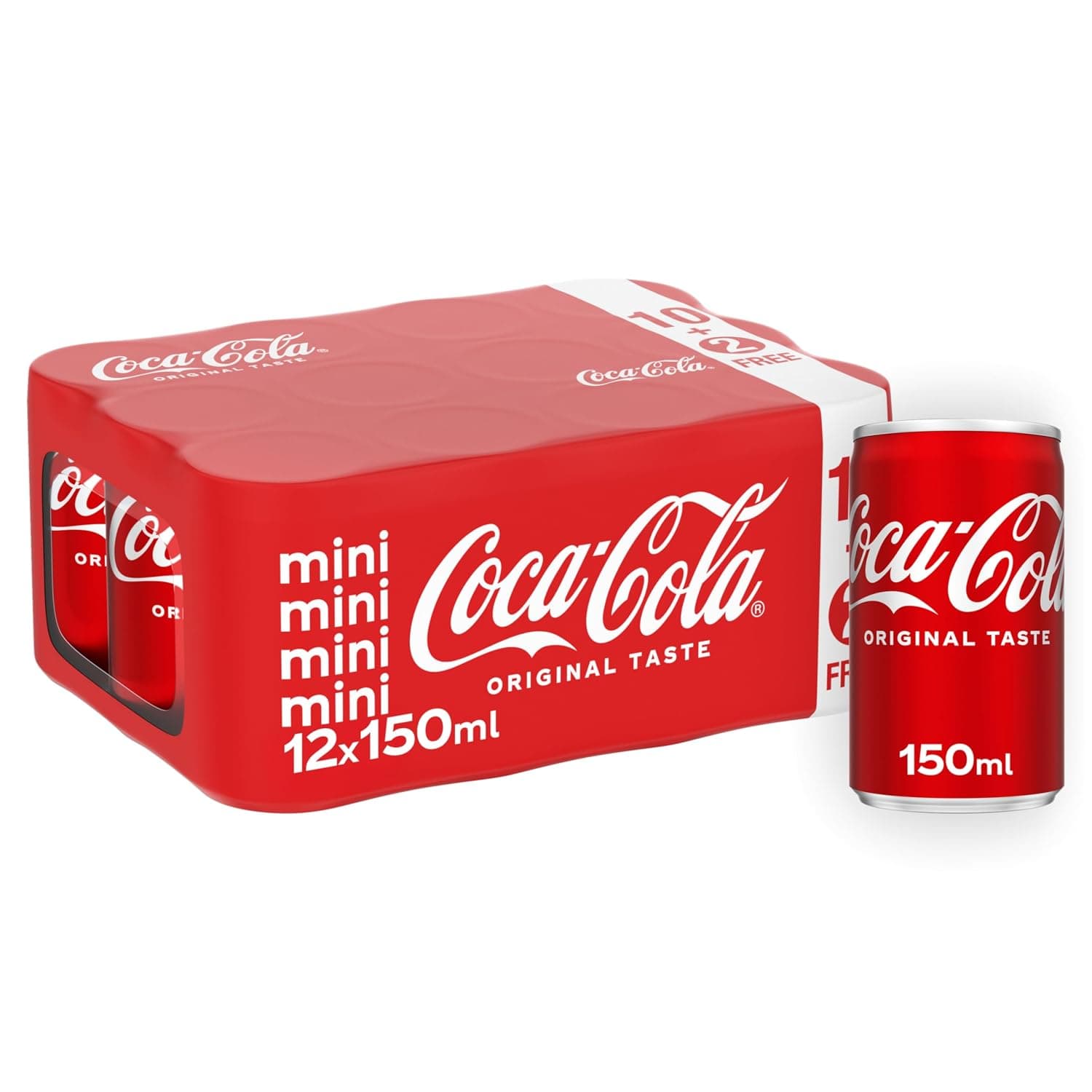 Coca-Cola Classic Soft Drink – 12 x 150 ml Cans (10 + 2 FREE)