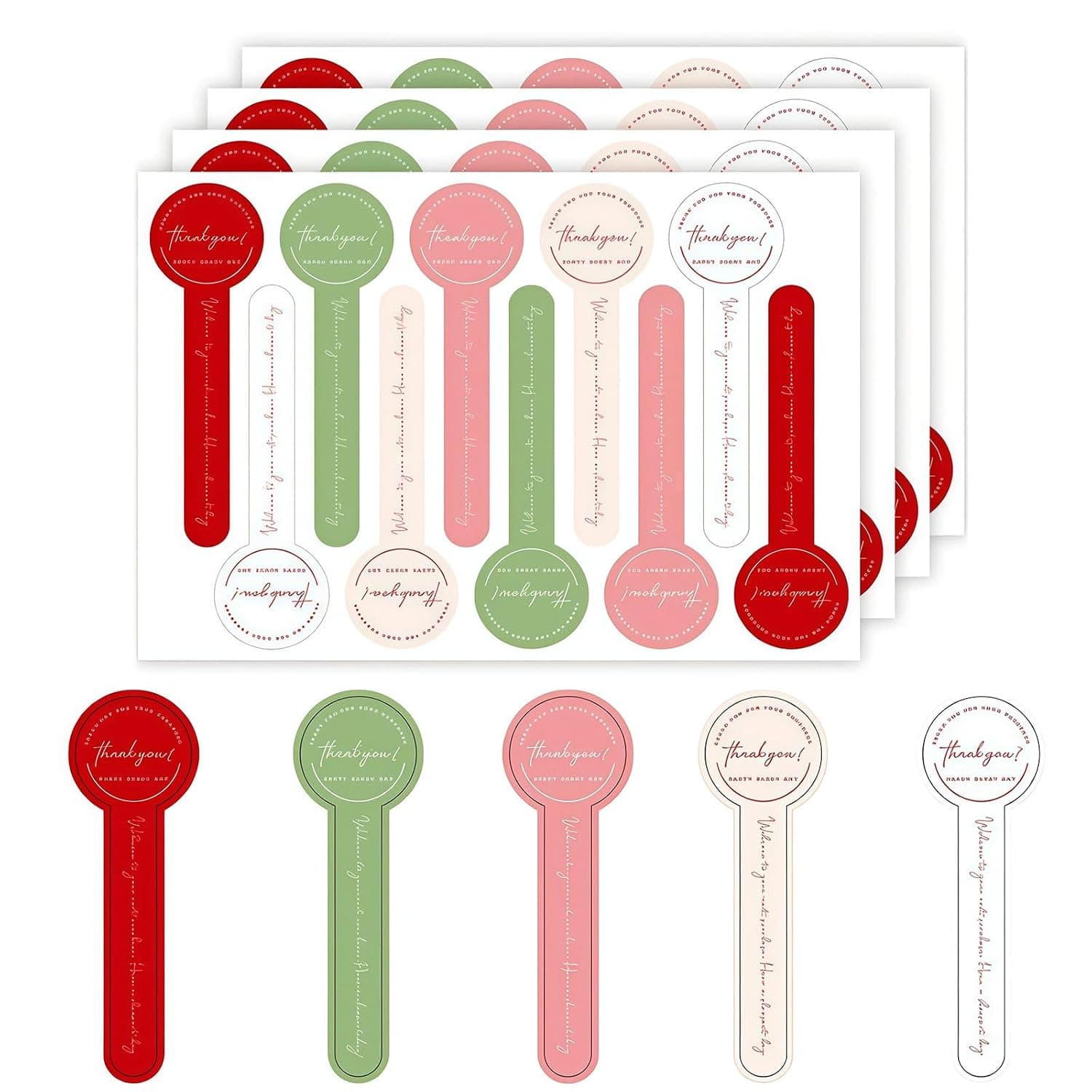 20 Sheets 200 Pcs Lollipop Baking Stickers Thank You for Your Business Sticker Self-Adhesive Tamper Evident Labels for Cake Boxes Jars Coffee Cups Baking Packaging Gift Wrapping