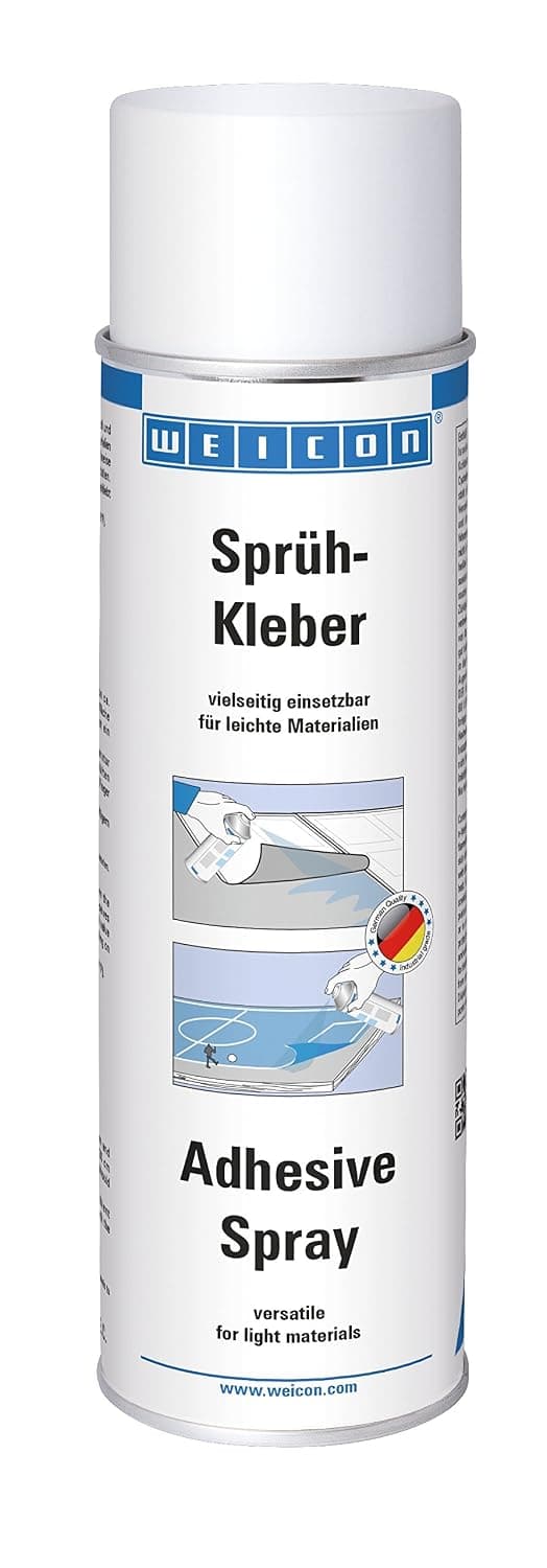 WEICON Adhesive Spray | 500 ml | Transparent | Universal adhesive bonds light materials