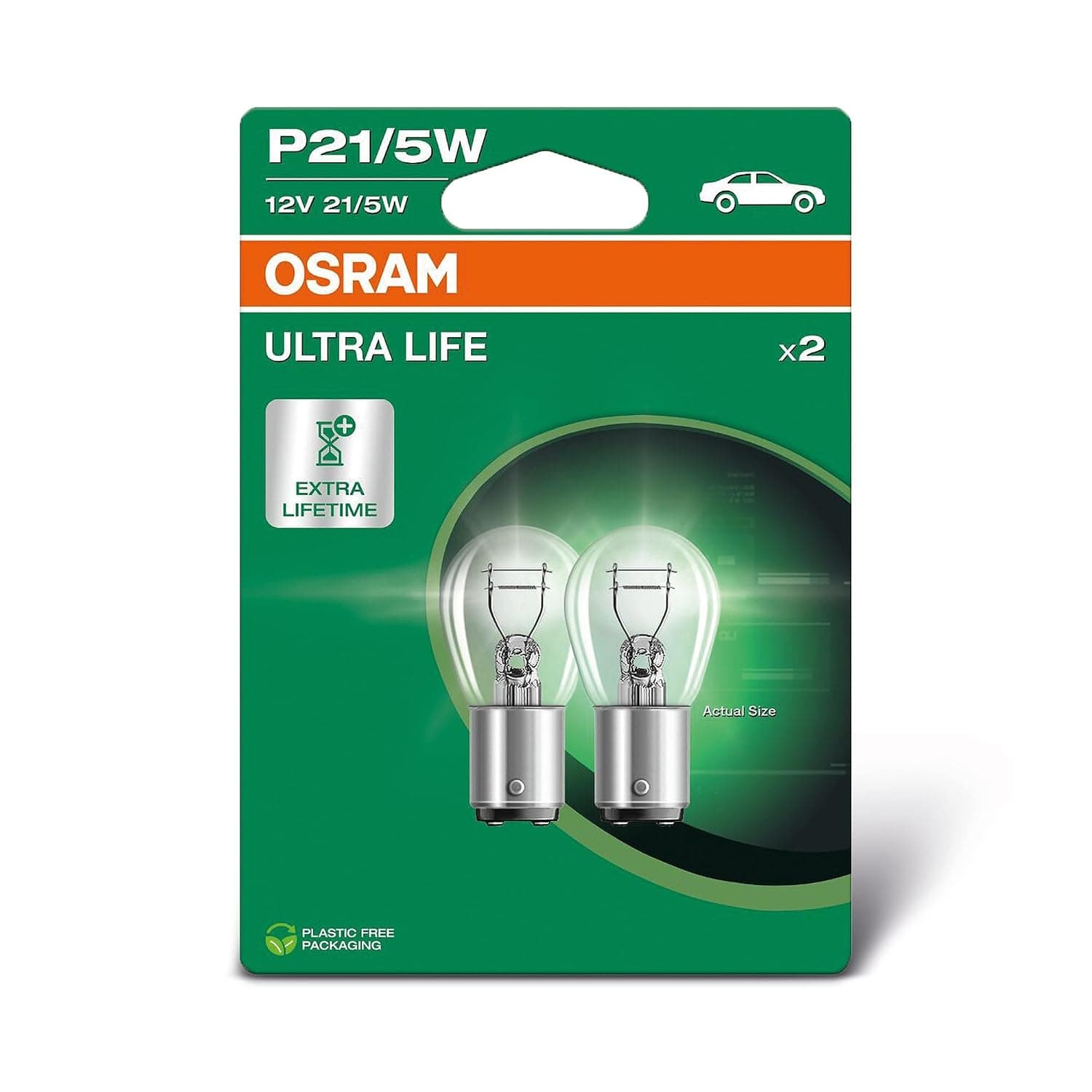 OSRAM Ultra Life R10W Halogen Signal Lamps, 5008ULT-2BL, 12 V Car, Double Blister Pack of 2