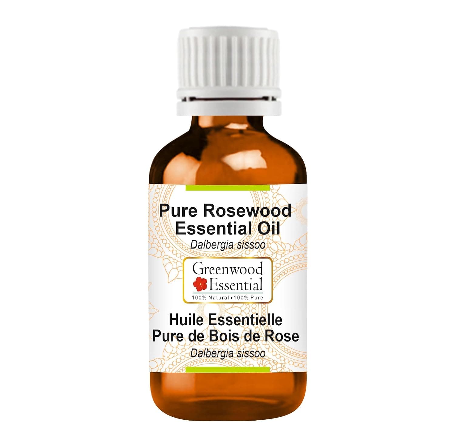 Greenwood Essential Pure Rosewood Essential Oil (Dalbergia sissoo) Steam Distilled 30ml (1 oz)