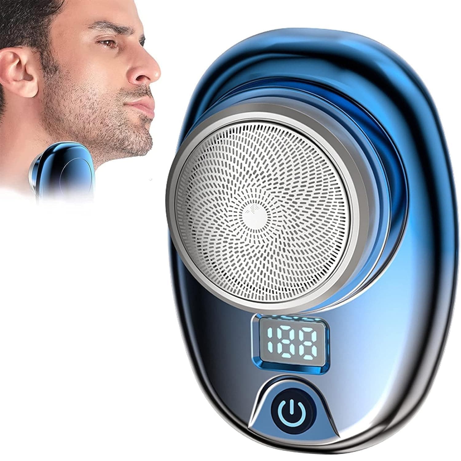 Joyzzz Mini Shaver Portable Electric Shaver, Electric Razor for Men, Mini Electric Shaver, USB Rechargeable Waterproof Mini Electric Razor Suitable, Lightweight Pocket Shaver for Home, Car, Trave