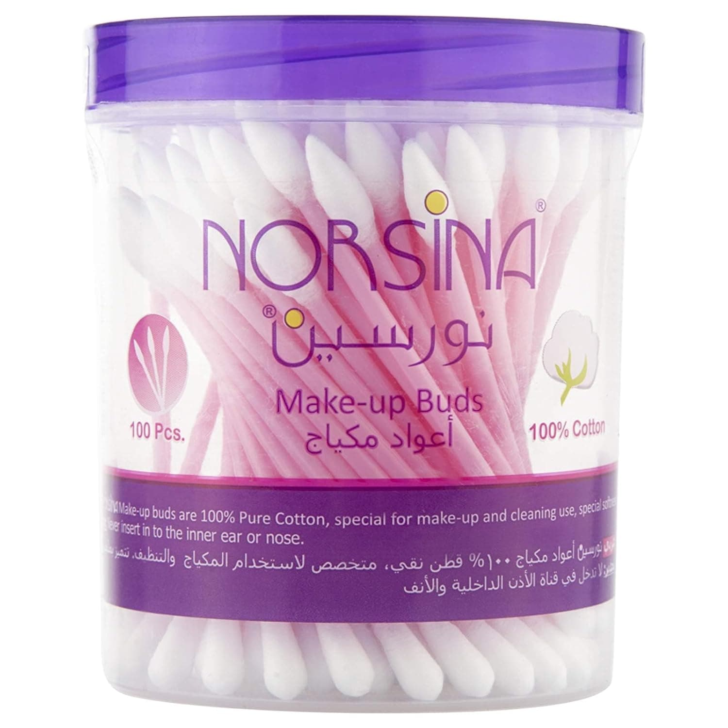 Norsina cotton buds, 100 pieces, 100g