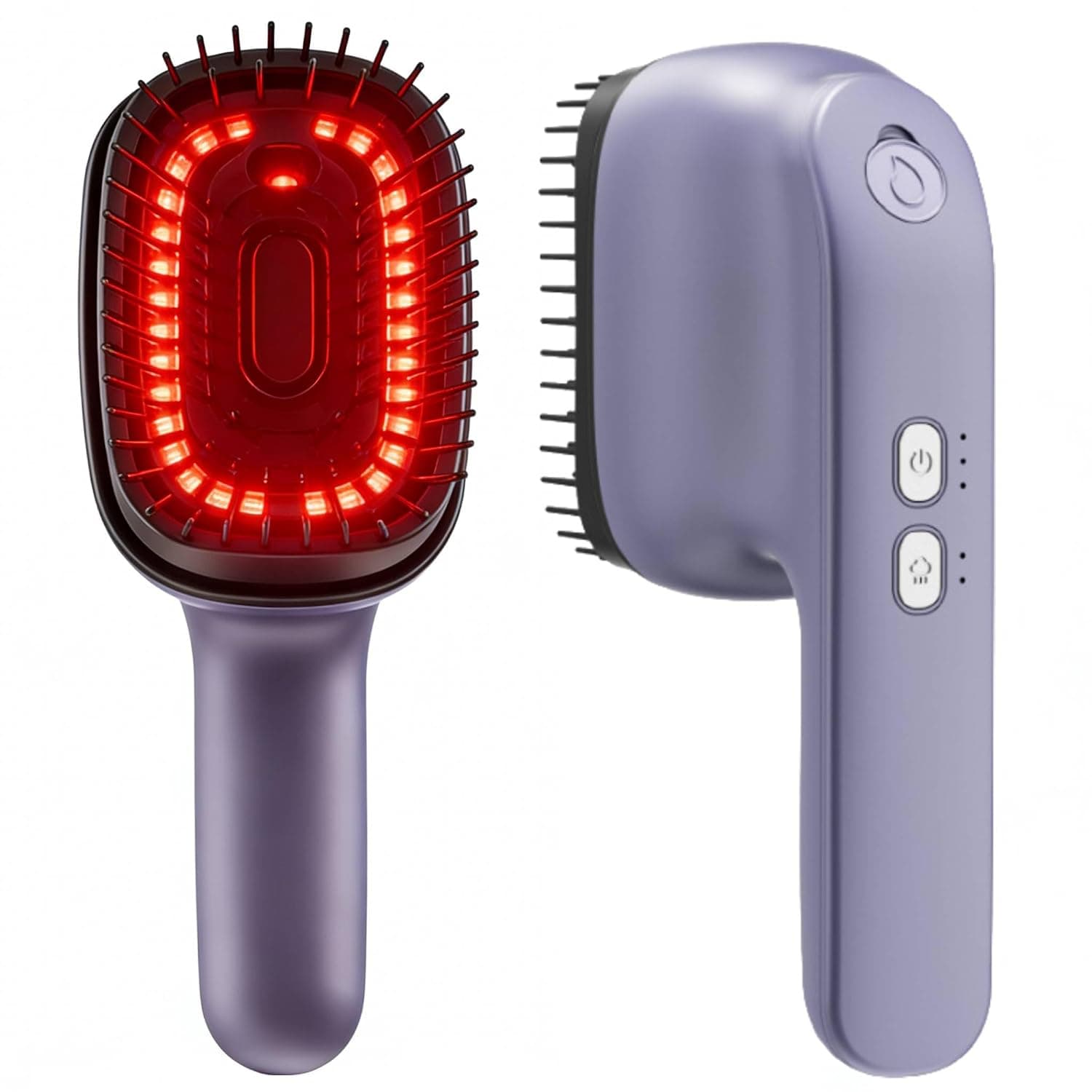 Electric Scalp Massager Brush with Mist Technology, 3-in-1 Vibrating Head Massage Comb for Scalp Wellness, Red & Blue Light Therapy, 2400 VPM Stress Relief & Hair Smoothing, Portable & Rechargeable