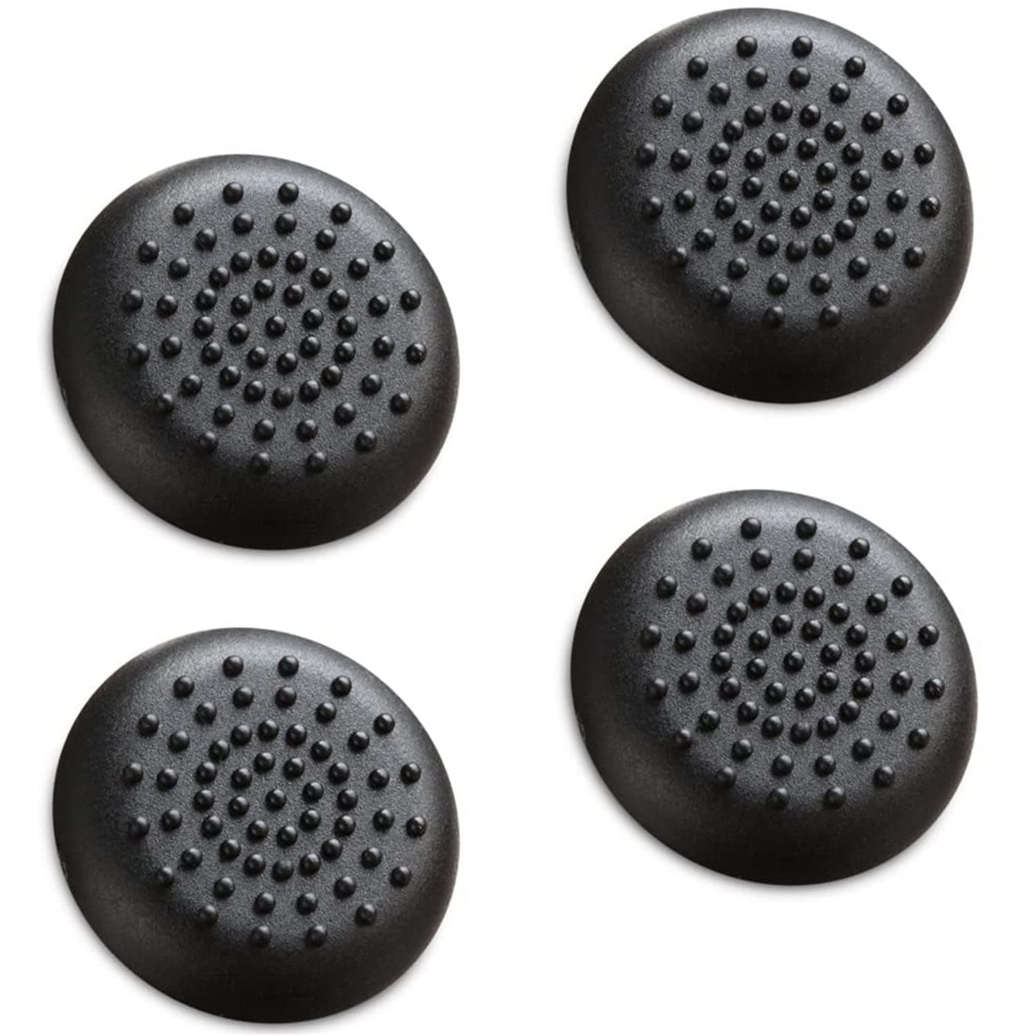 اي وينر غطاء سيليكون لعصا الابهام التناظرية 4 في 1 متوافق مع PS5 PS4 PS3 PS2 Xbox One Xbox 360 ستيم ديك (اسود-A)