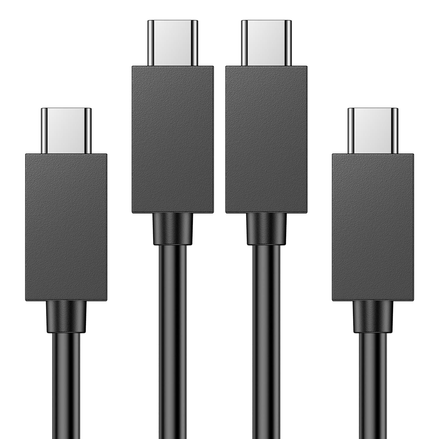 شاحن وحدة تحكم بلاي ستيشن 5 - عبوة من قطعتين بطول 5 قدم من الشركة المصنعة الاصلية 3 امبير كيبل شحن سريع USB C الى USB C سلك بيانات ملحقات لاجهزة بلاي ستيشن 5 دوال سينس واكس بوكس سلسلة اس اكس كور اليت سيريز 2 ووحدة تحكم سويتش