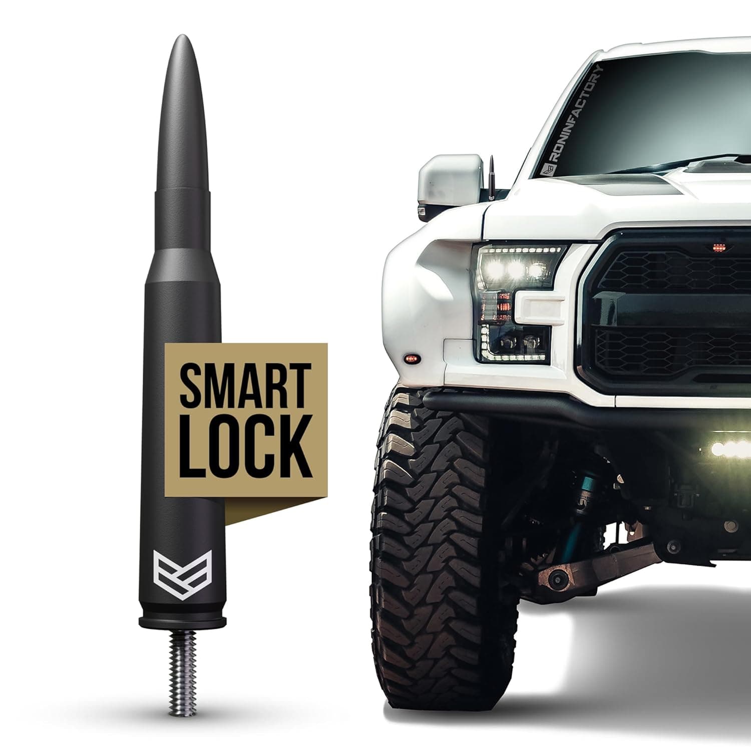 Ronin Factory Antenna for Ford F150 F250 F350 Raptor Bronco Accessories & Dodge RAM 1500 Anti Theft Short Replacement (SmartLock)