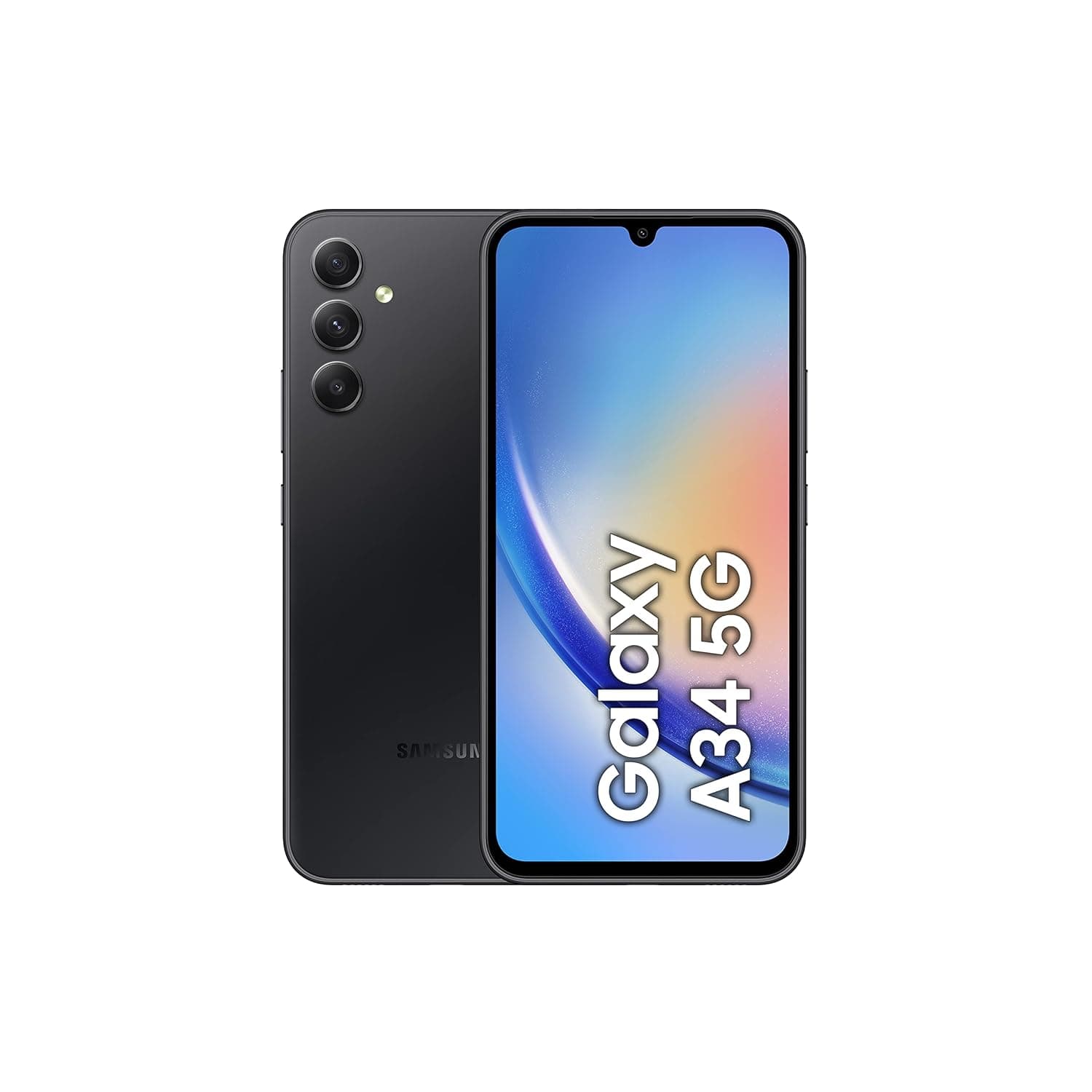 Samsung Galaxy A34 5G Android Smartphone, Dual SIM, 8GB RAM, 128GB Storage, Awesome Graphite (KSA Version)