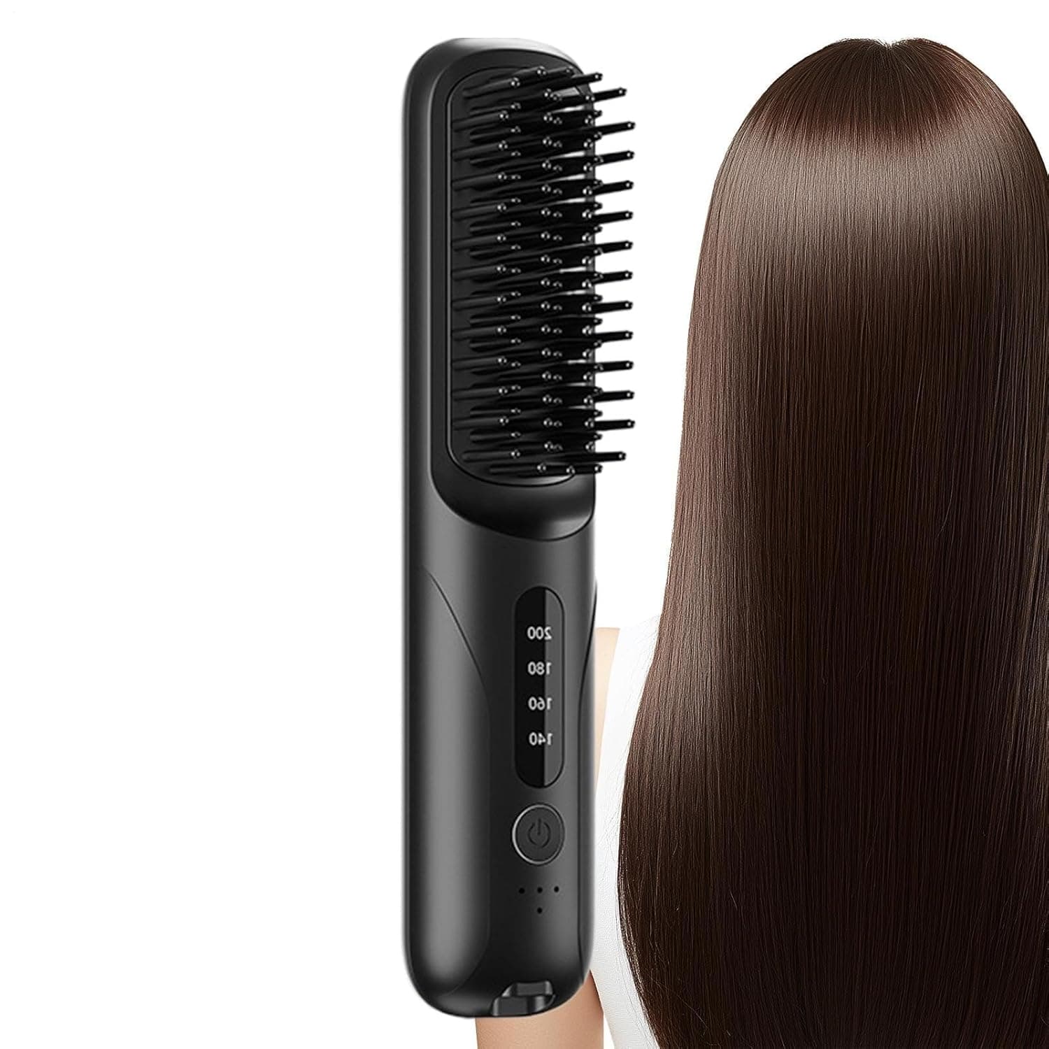 Hair Straightening Brush | Rechargeable Hair Styling Tool,USB Rechargeable Straightener Comb | for Apartment Salon Travel Business Trips Women Men Travelers