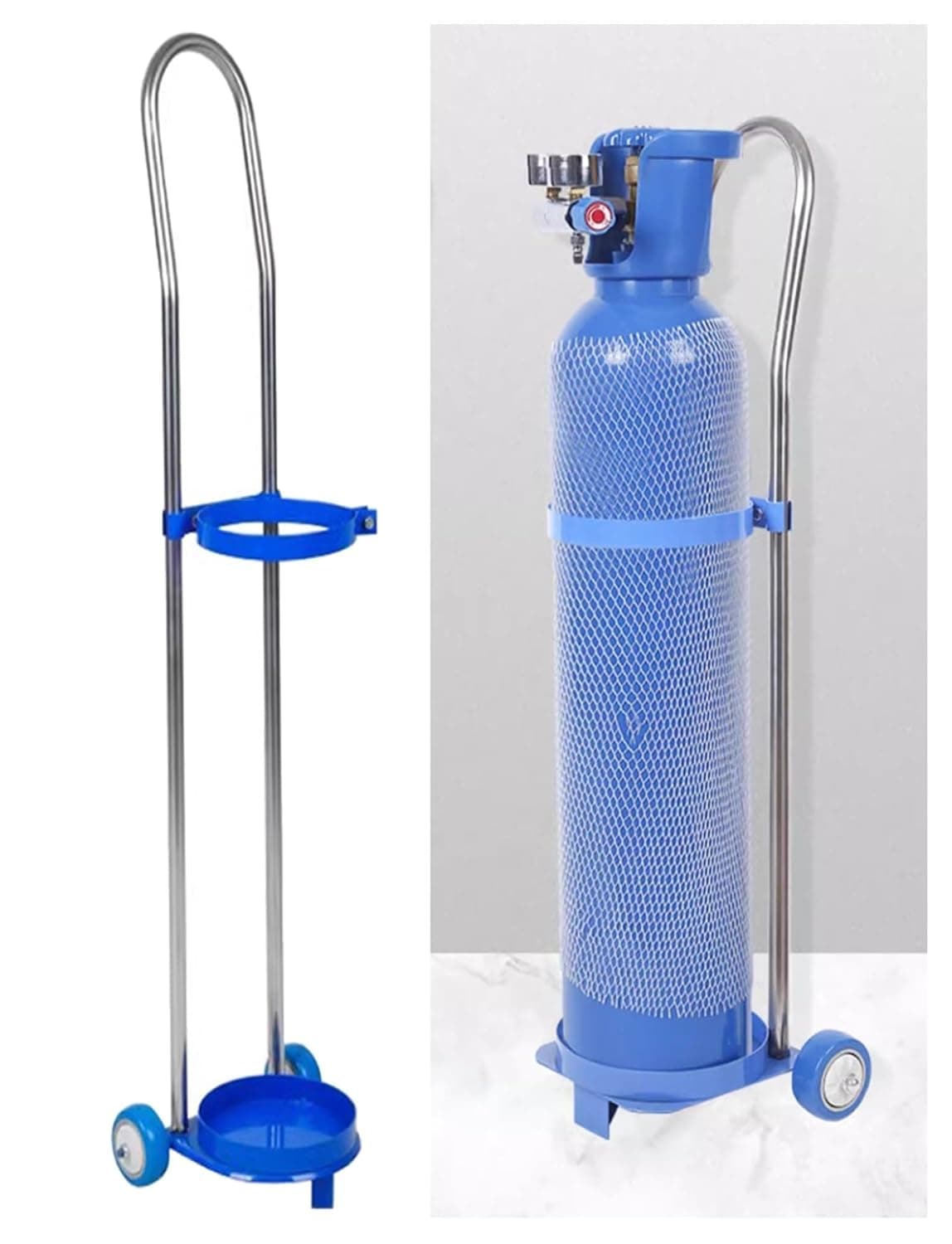 Oxygen Cylinder Rack, Gas Cylinder Trolley 10L/15L/20L,20L
