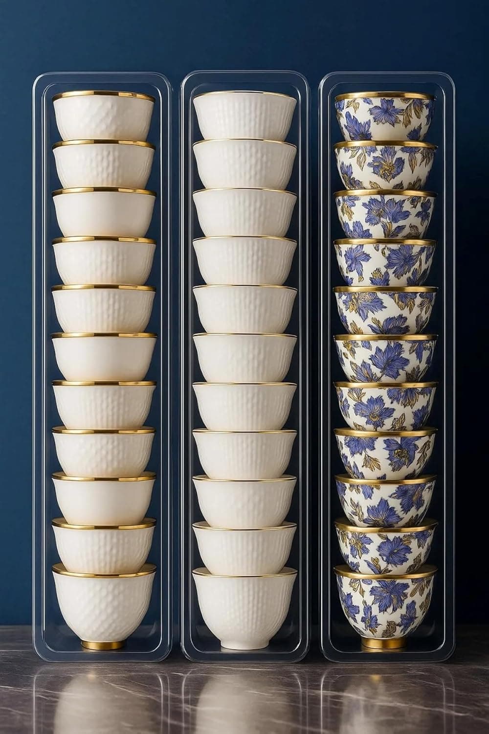 ALMUFARREJ Clear Cup and Spoon Organizer, Set of 2, Elegant Design, Kitchen Storage Solution