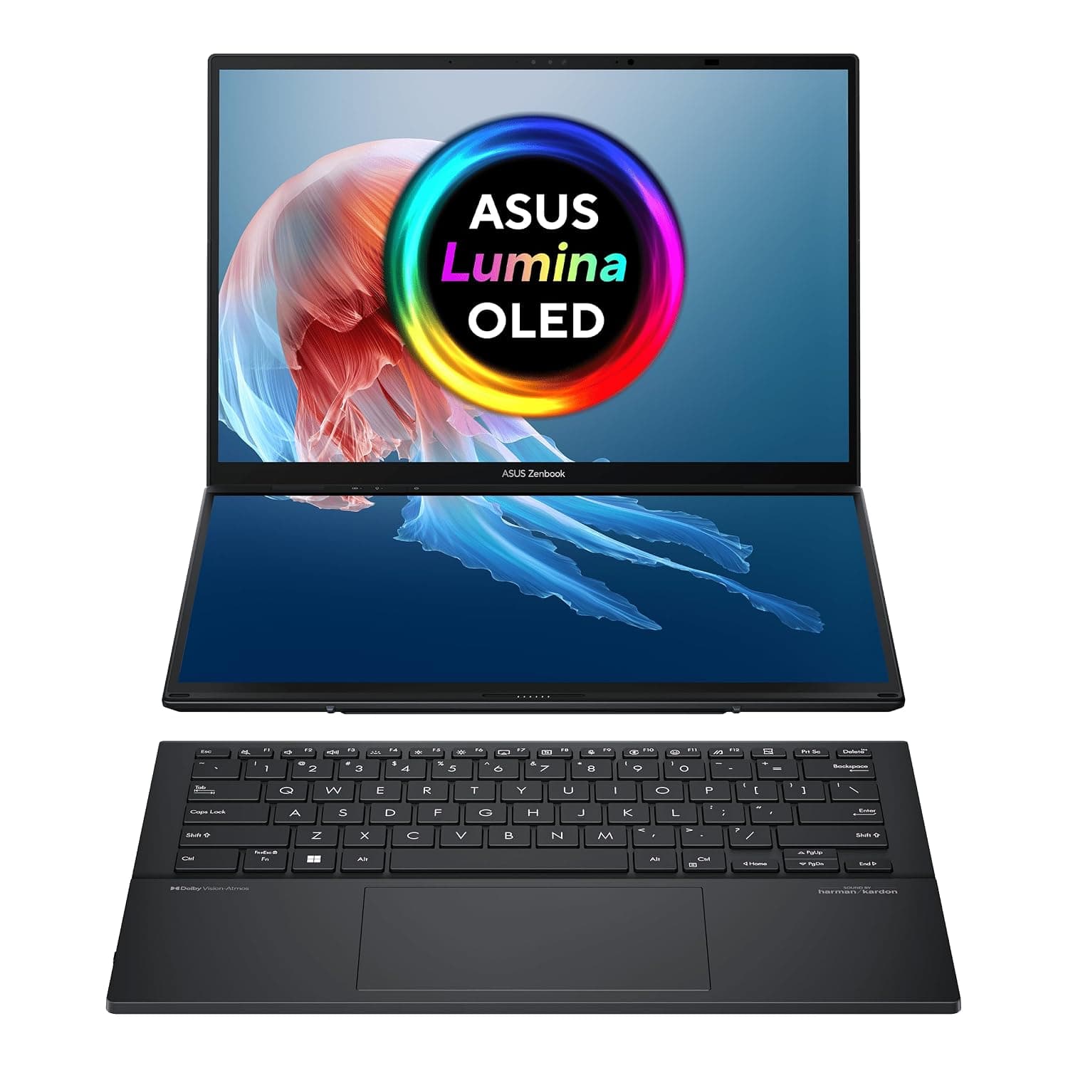 ASUS Zenbook Duo 14" TOUCH FHD OLED / UX8406CA-QL078W / Intel Core Ultra 9 285H (16-Core), 32GB RAM DDR5 / 1TB M.2 NVMe SSD/FHD Cam/Type C Charge / 1.65KG/ Ar-En Wireless Key/WIN 11 / BLK