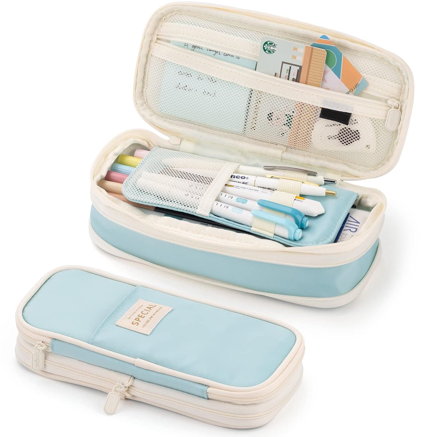 Large Capacity Pencil Case, Cosmetic Bag, Large Capacity, Storage Bag With Zipper, Suitable For School Office