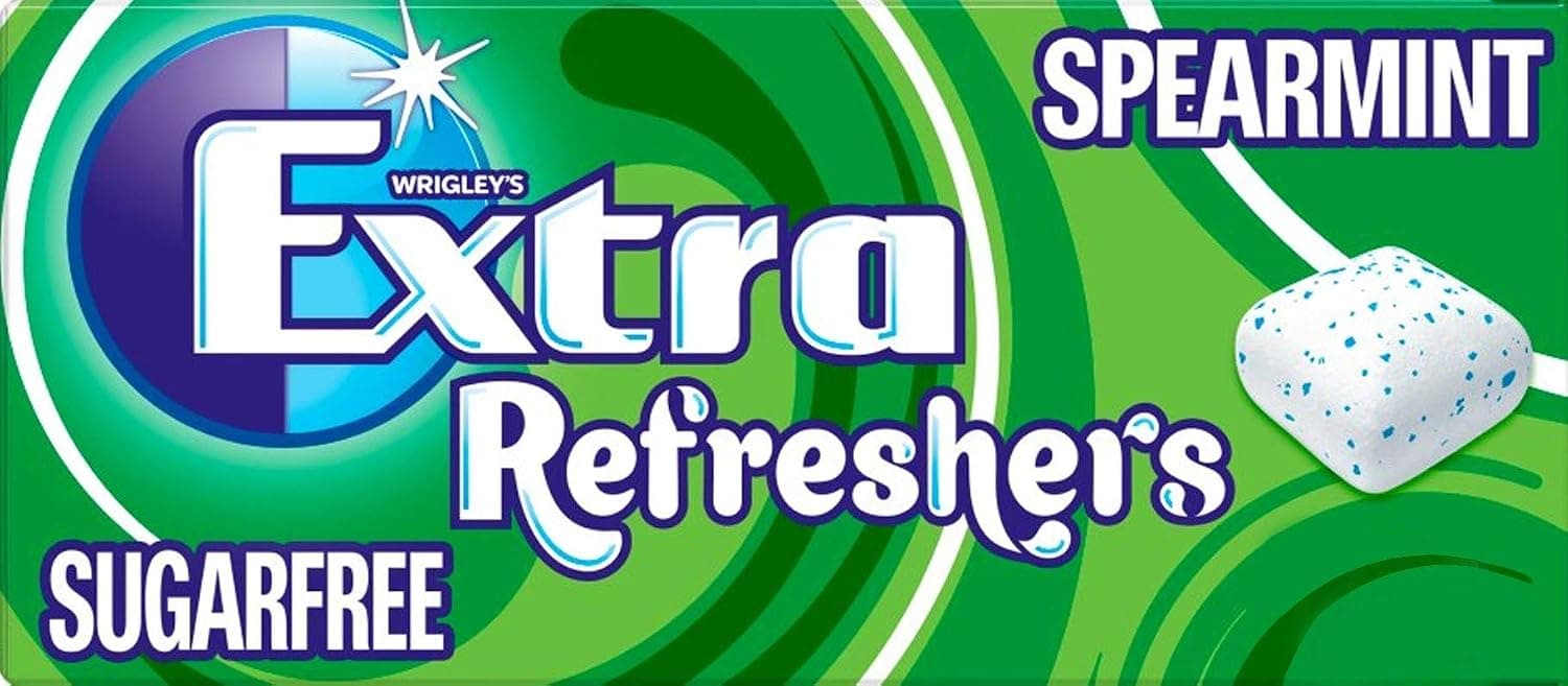Extra Wrigleys Spearmint Sugarfree Chew Gum 15.6g