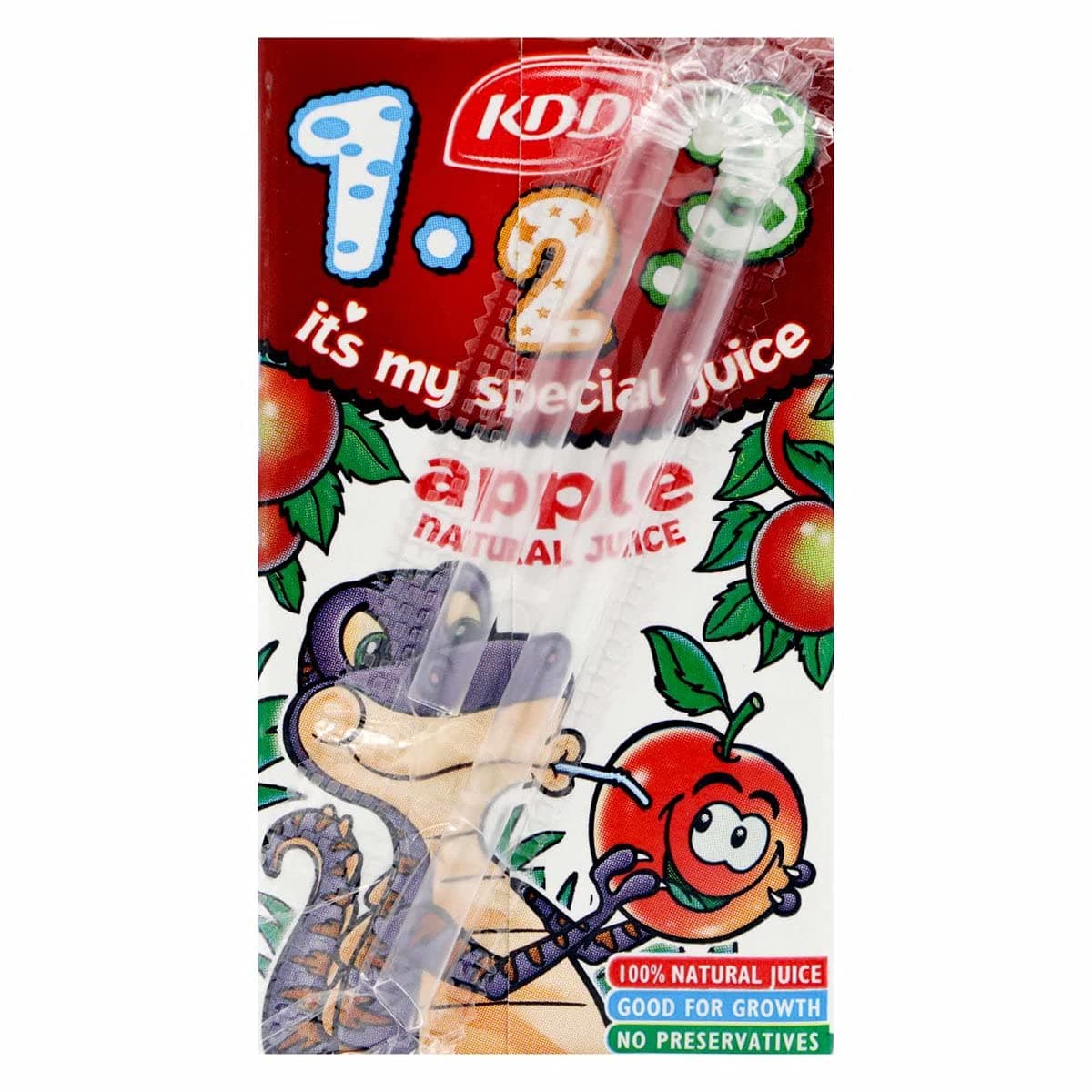 Kdd Long Life 1.2.3 Apple Nectar Juice, 125 ml - Pack of 1