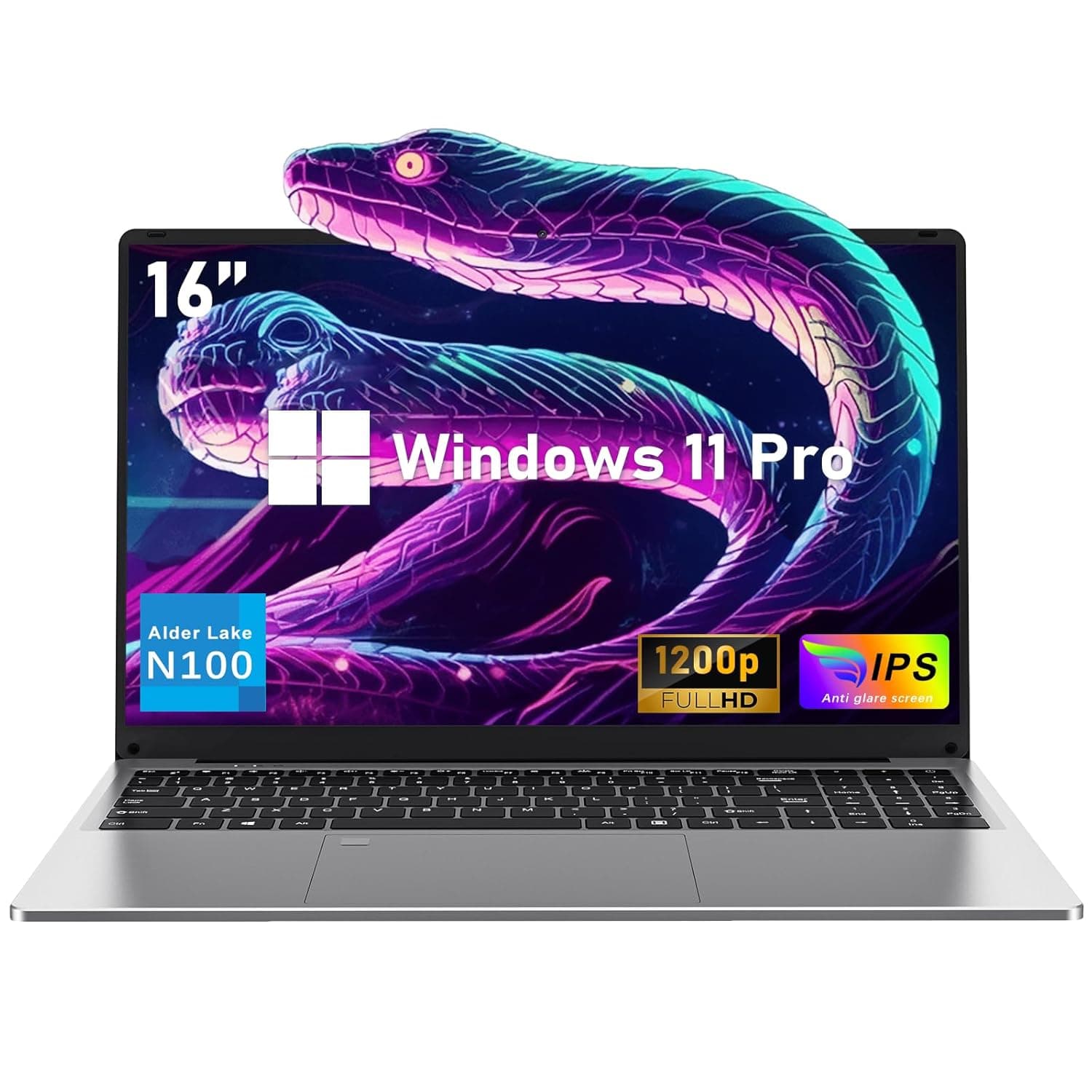 NIAKUN Laptop Computer, Gaming Laptops 2026, 16" Lap Top PC Windows 11 Pro, 16GB RAM 512GB SSD, Intel N100 Processor(4C/4T), Office 365, Backlit Keyboard, Fingerprint Unlock, 2-Year Warranty
