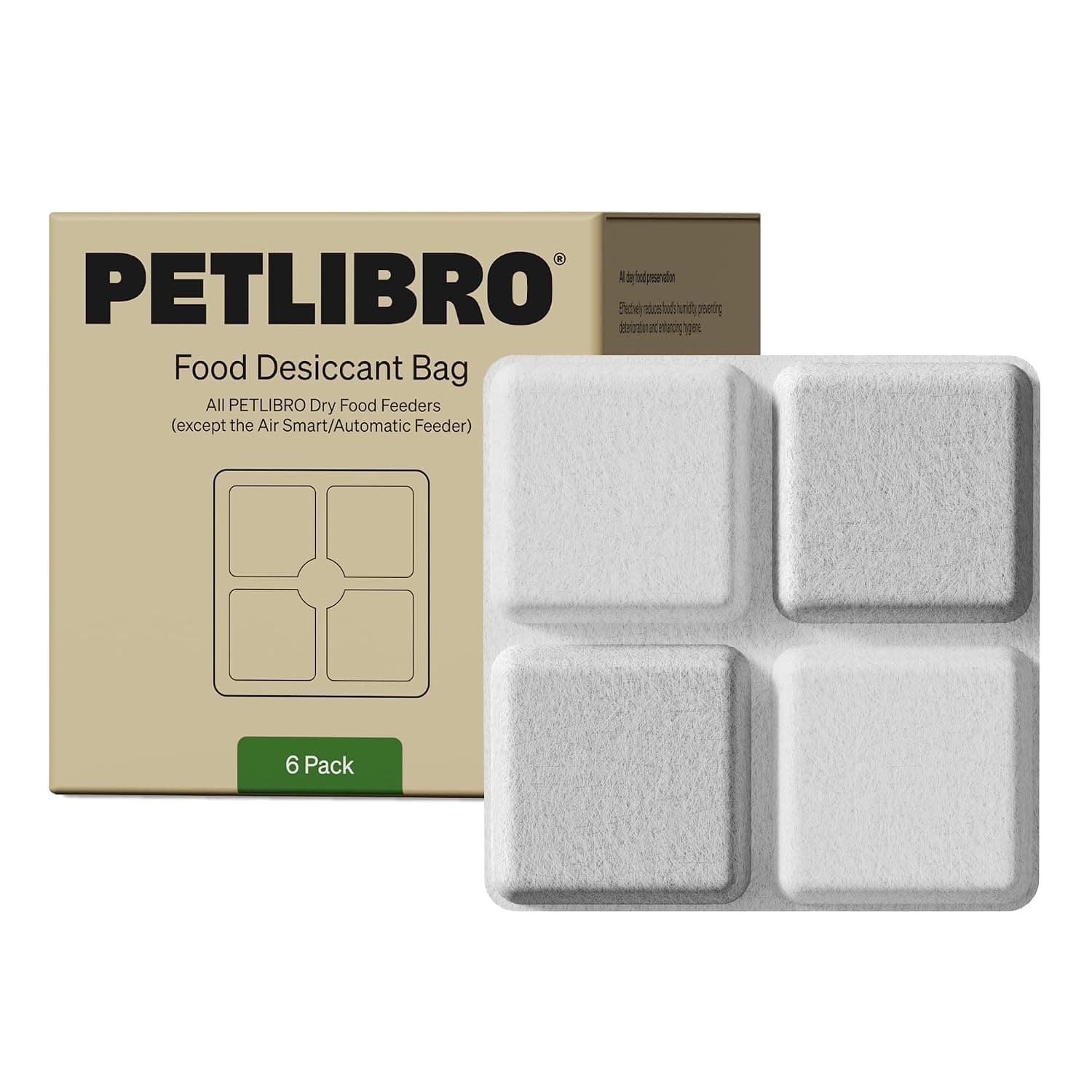 PETLIBRO Pet Food Desiccant Bag, 6 Packs Upgrade Desiccant Packets Keep Cat Food & Dog Food Dry and Fresh, Suitable Model PLAF001, PLAF101, PLAF005, PLAF006, PLAF103, PLAF203