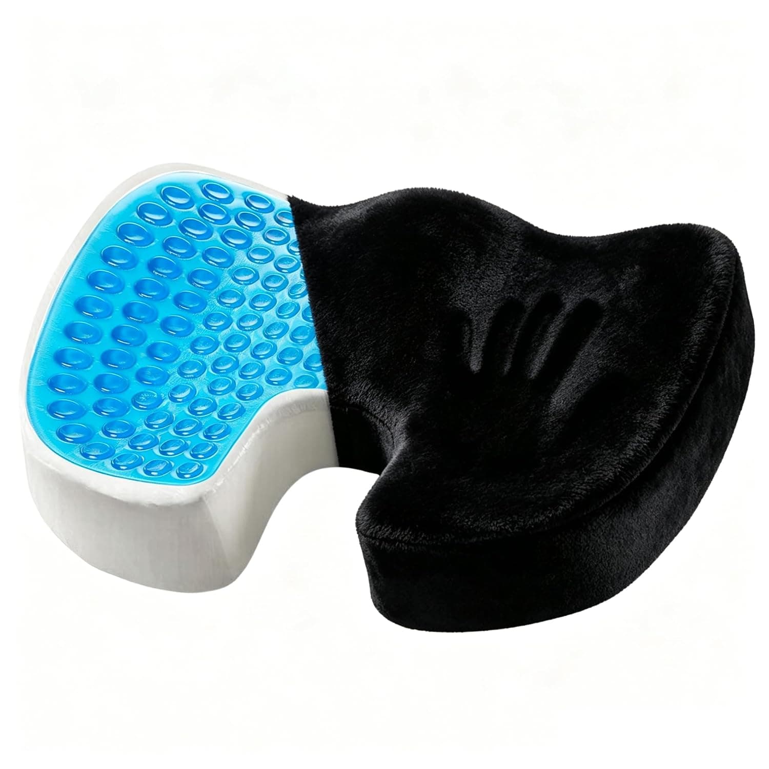 Gel & Memory Foam Seat Cushion for Office Chair, Coccyx Cushion with Removable Washable Cover & Non-Slip Base,Tailbone Sciatica Pain Relief Chair Pillow for Long Sitting for Car Wheelchair Home