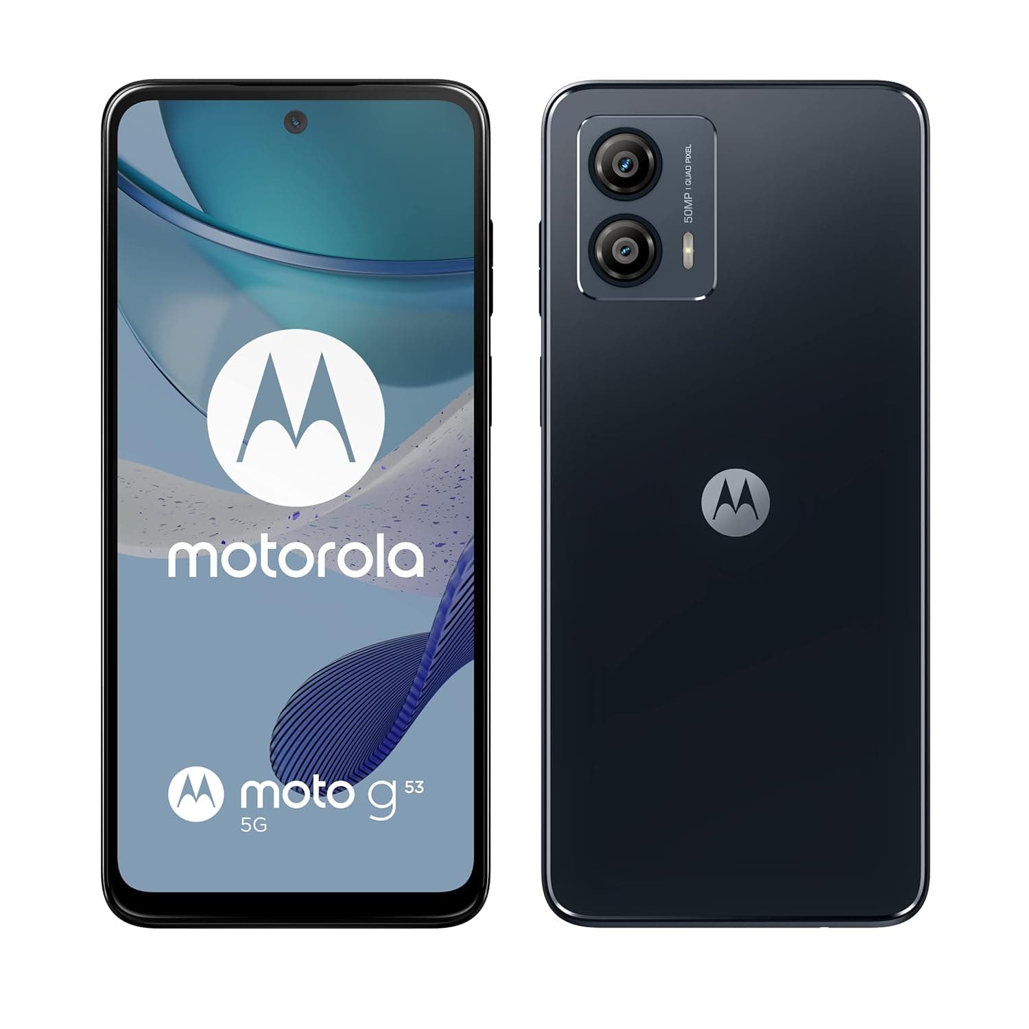 Motorola Moto G53 (5G) Dual-SIM 128GB ROM + 4GB RAM (GSM only | No CDMA) Factory Unlocked 5G SmartPhone (Ink Blue) - International Version