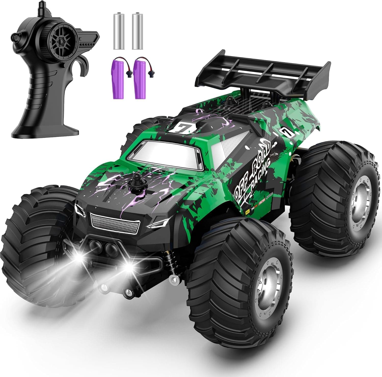 OMIRE Remote Control Car, All-Terrain Remote Control Truck for Boys 8-12,Strong Motors,Headlight,Vehicle lights,20KM/H,2.4GHZ All Terrain Off-Road Monster Truck RC Truck Toys for Beginner Boys Kids 6+