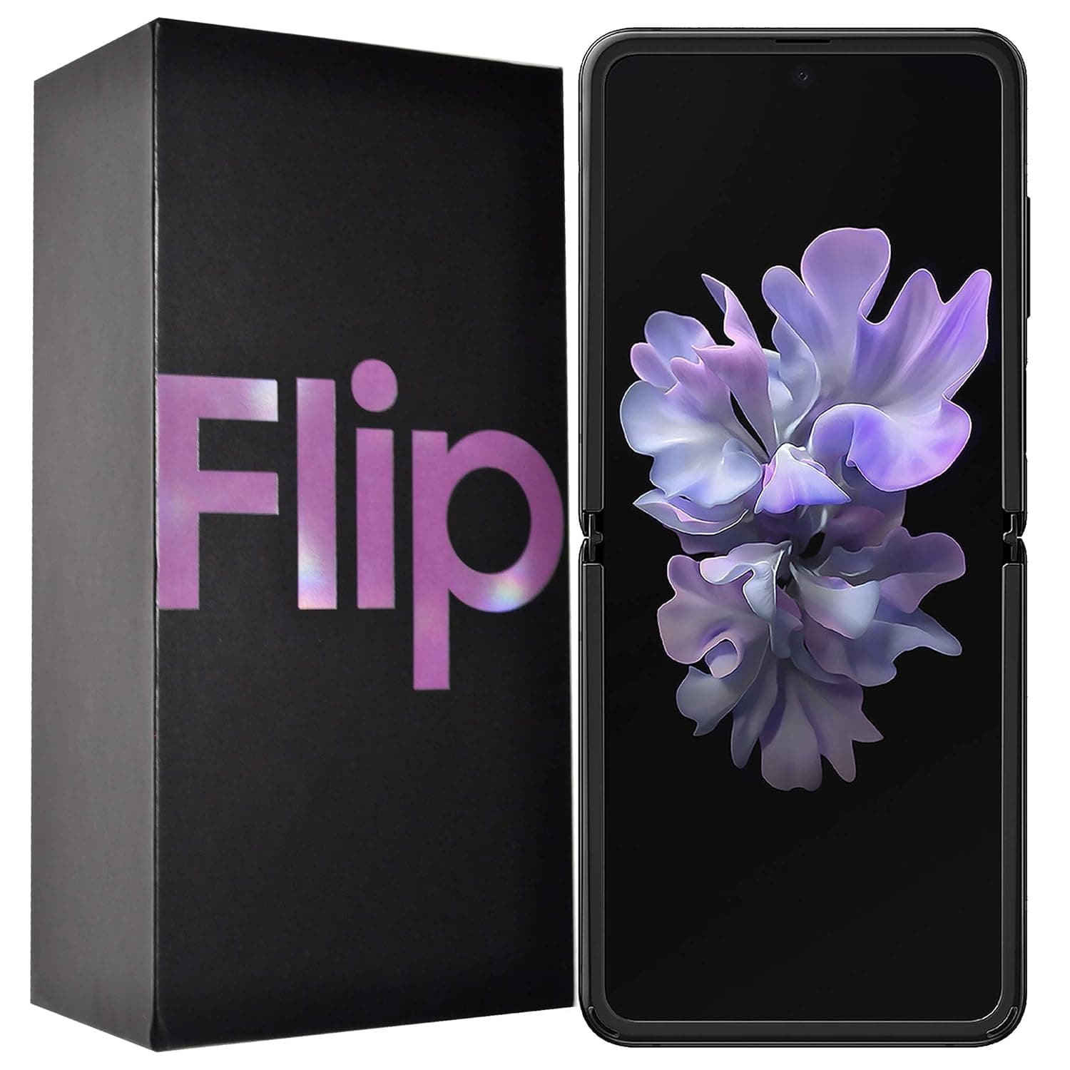 Samsung Galaxy Z Flip SM-F700F/DS 256GB (GSM Only | No CDMA) Factory Unlocked Android 4G/LTE Smartphone - International Version (Mirror Purple)