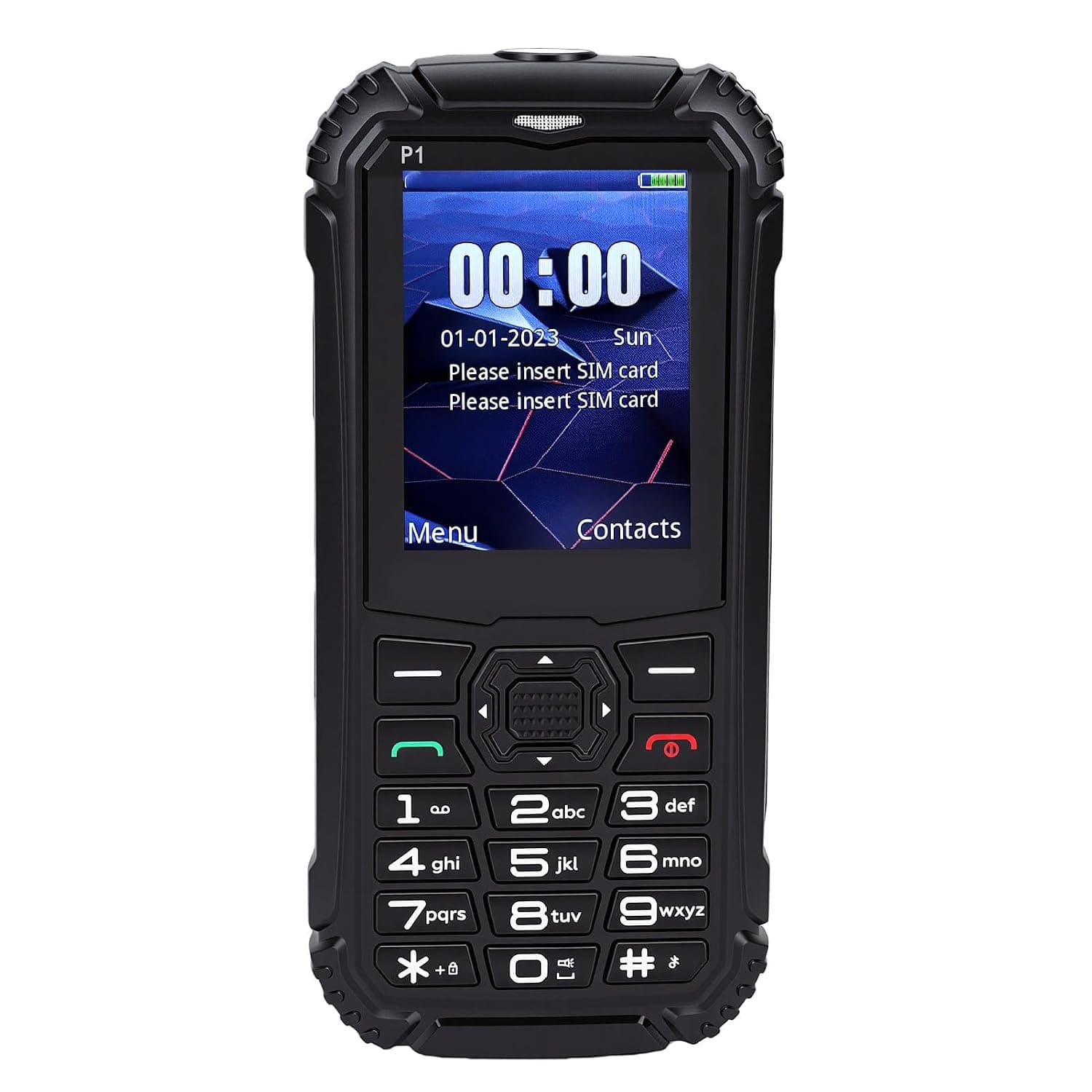 2G GSM Dual SIM Unlocked Cellphone, Water Proof Shock Proof SOS Emergency Big Buttons Loud Speaker Long Battery Life with LED Flashlight for Seniors