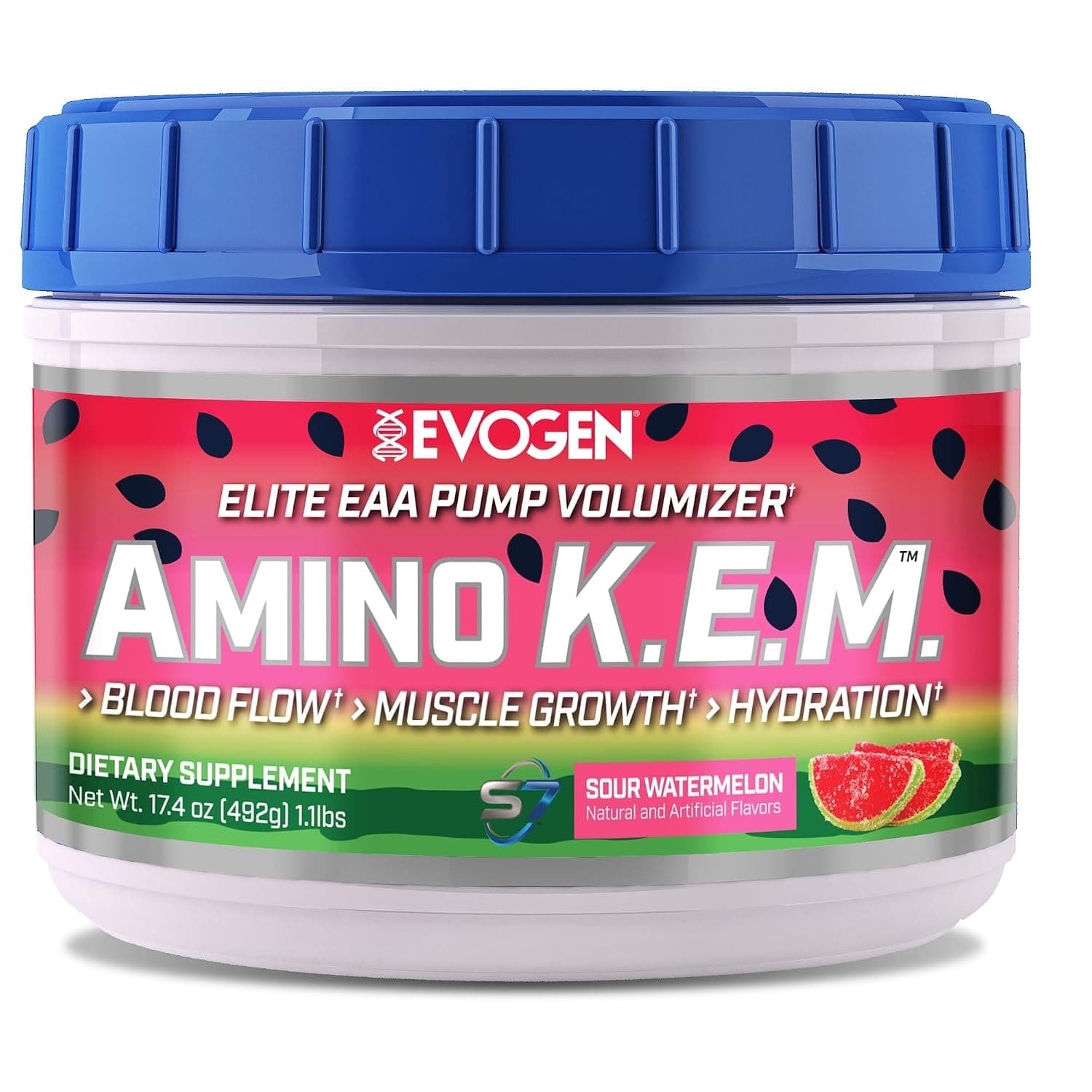 Evo Amino K.E.M, EAA Powder 471 g, Sour Watermelon (30 Servings)