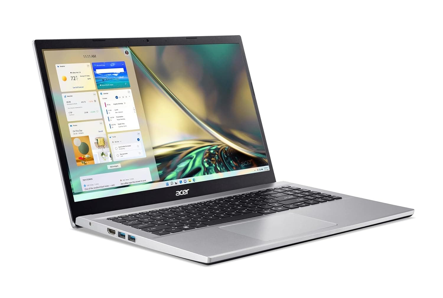 Aspire 3 A315 Notebook with 12th Gen Intel Core i5-1235U 10 Cores Upto 4.40GHz/8GB DDR4 RAM/512GB SSD Storage/Intel Iris XE Graphics/15.6" FHD IPS ComfyView Display/Win 11 Home/Pure Silver