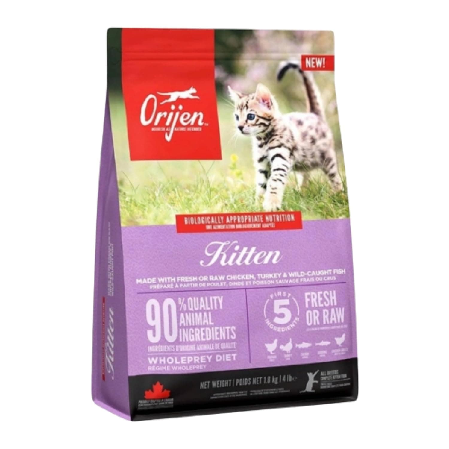 Orijen Kitten Dry Food Chicken Turkey Fish - 1.8 Kg
