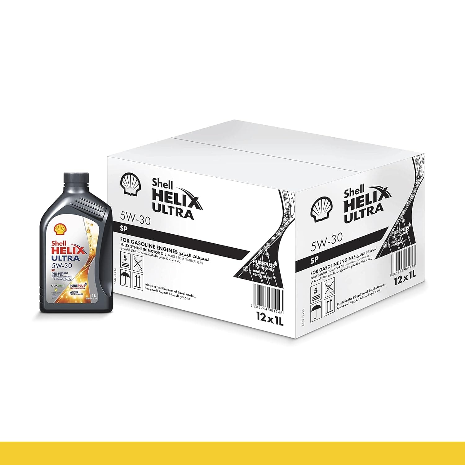 Shell Helix Ultra SP 5W30 Fully Synthetic Motor Oil - Carton (12 x 1 liter) - Dexos1 Gen3 certified