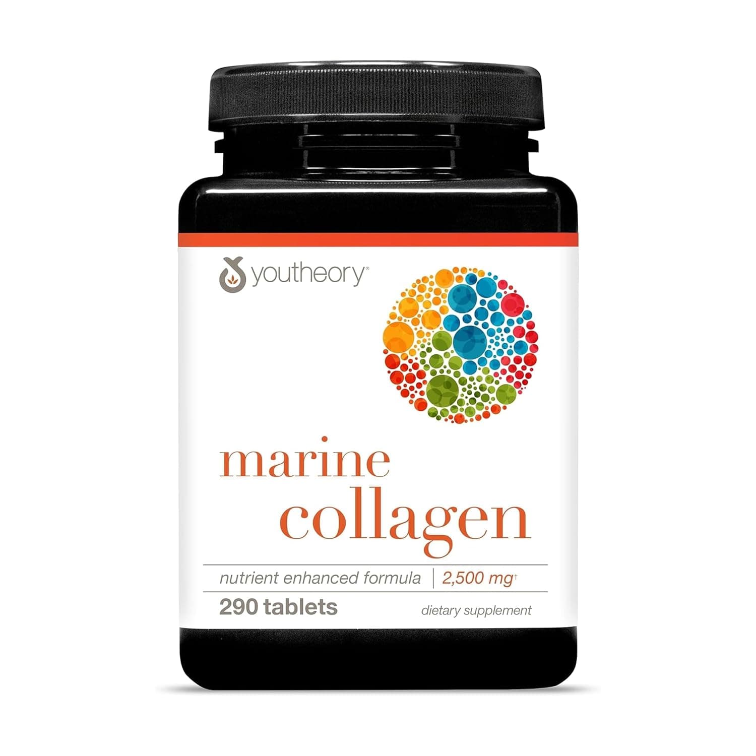 Youtheory Marine Collagen, 290 Count | Fish-Sourced Collagen Peptides, with Vitamins A, C, E, B6, B12, and more, Highly Digestible and Absorbable
