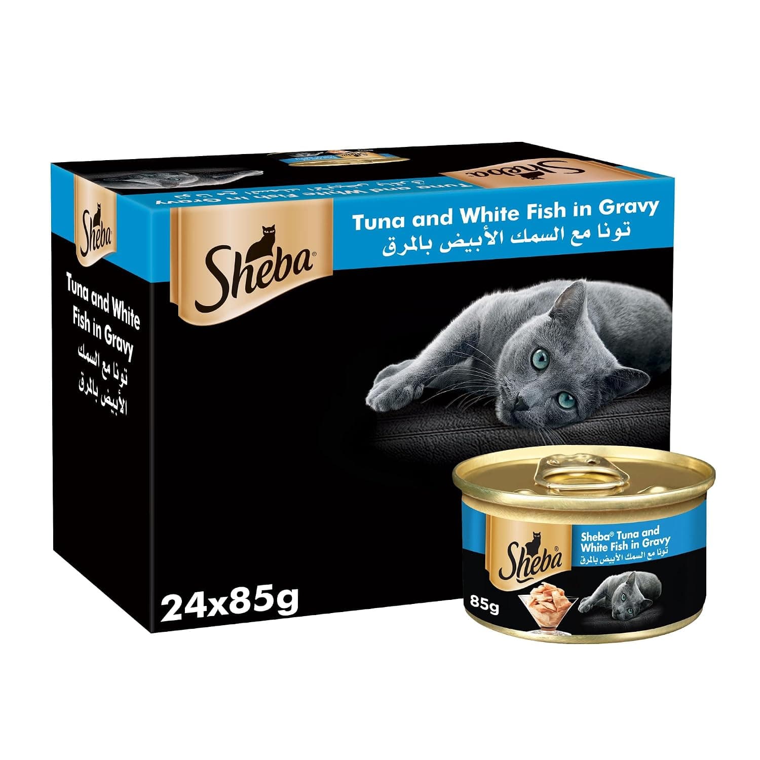 SHEBA Tuna & White Fish Cat Food, 24 x 85g