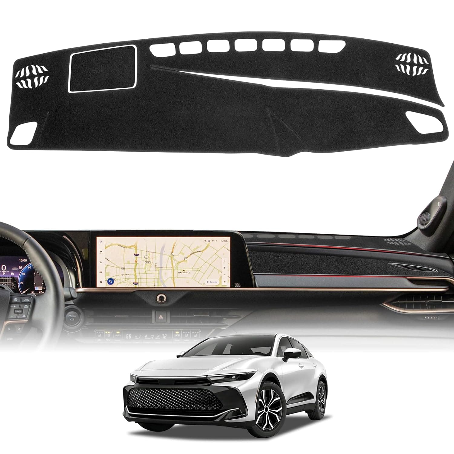 Dash Cover Mat Compatible with Toyota Crown 2023 2024 2025 Dashboard Cover for Pad Custom Car Dashboard Interior Accessories Ornament