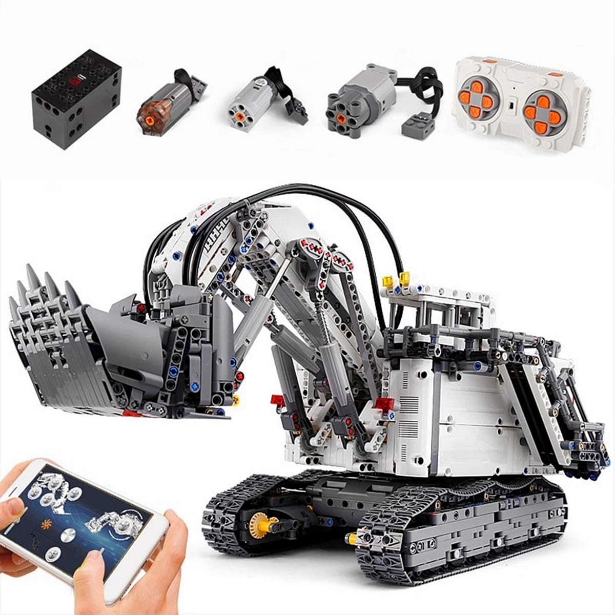 Toy Building Sets for People Over 8 Years Old, 4062 Pcs Construction Engineering Kit, Builds Excavator with Remote Control, with 9 Motors, Adults And Children Toys Gift