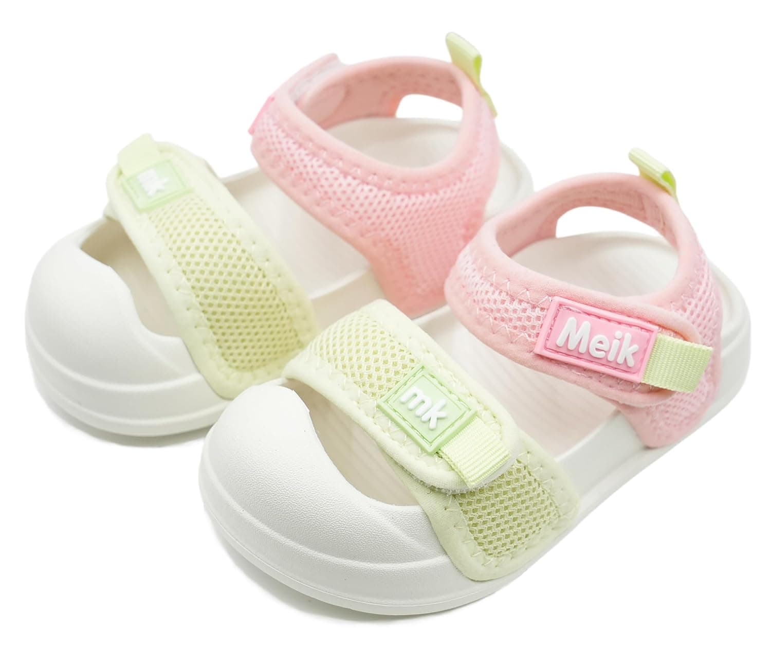 Meik Mangni Unisex Children's Sandals Boys Summer Beach Sandals Closed Toe Girls First Walking Sandals Non-Slip Barefoot Sandal Size 21-31 EU