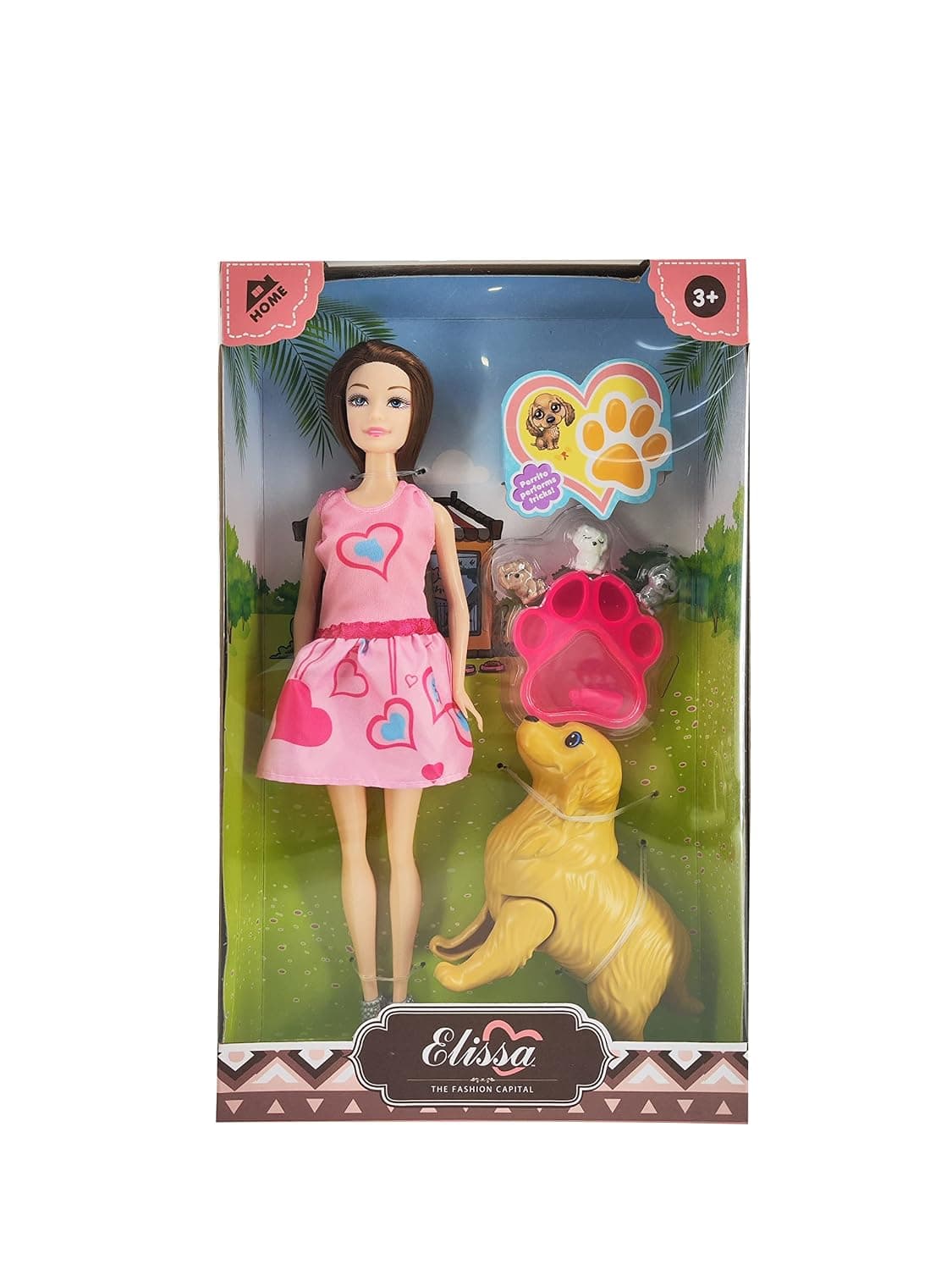 The Fashion Capital Home w/Pets Collection 11.5 Inches Basic Doll, Style II, Articulated Doll with Realistic Look, Gift for Girls Ages 3+ – Home & Pet Dolls Series