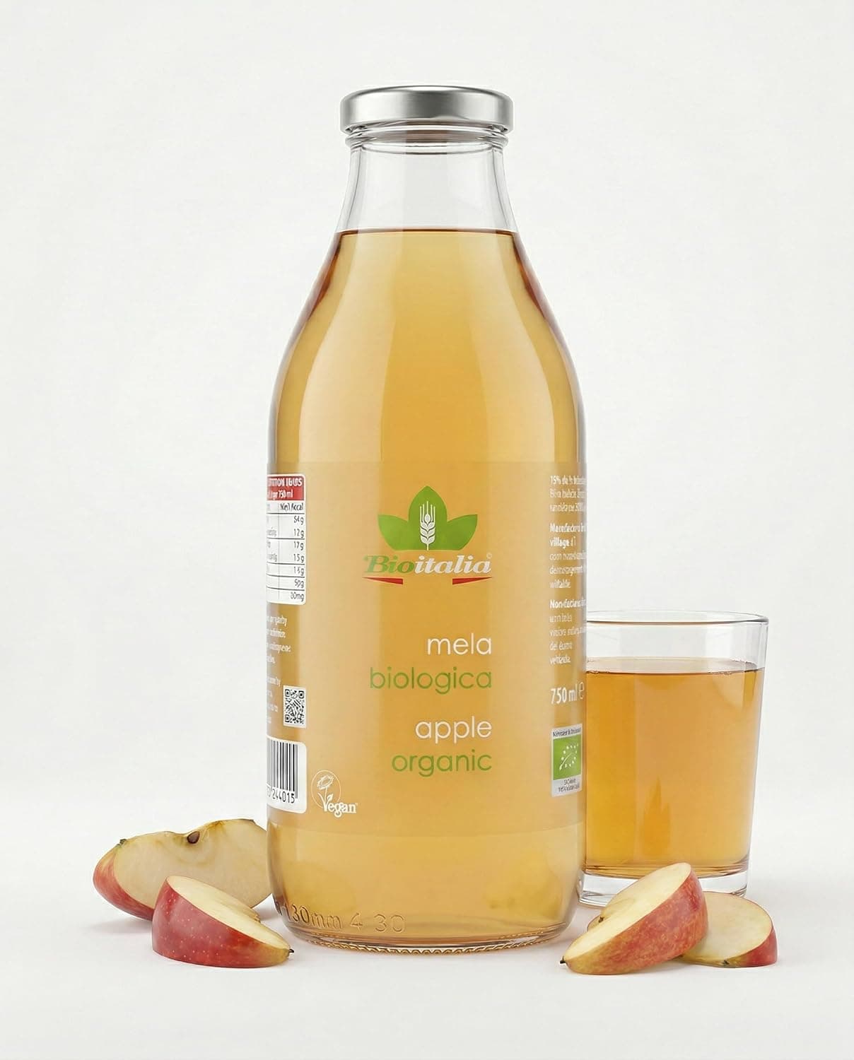 Bioitalia Organic Apple Juice 100% No Added Sugar .Gluten Free 750 ml
