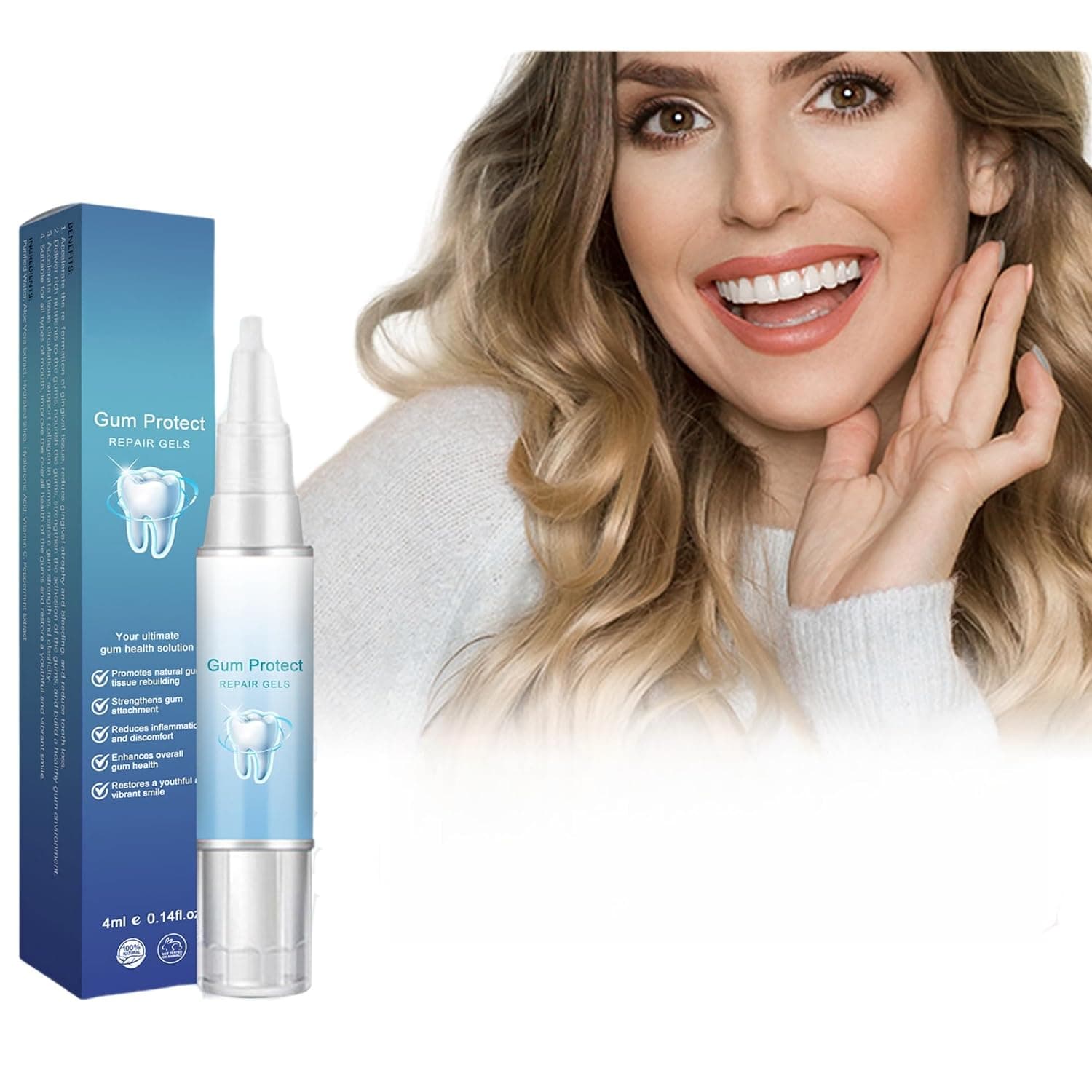 Dental Repair Gel 4ml, Gum Pain Relief, Deep Clean Teeth Stains, Repair Plaque Buildup, Complete Oral Care,Advanced Oral Hygiene, Refreshing Oral Gel, Maintain Oral Health