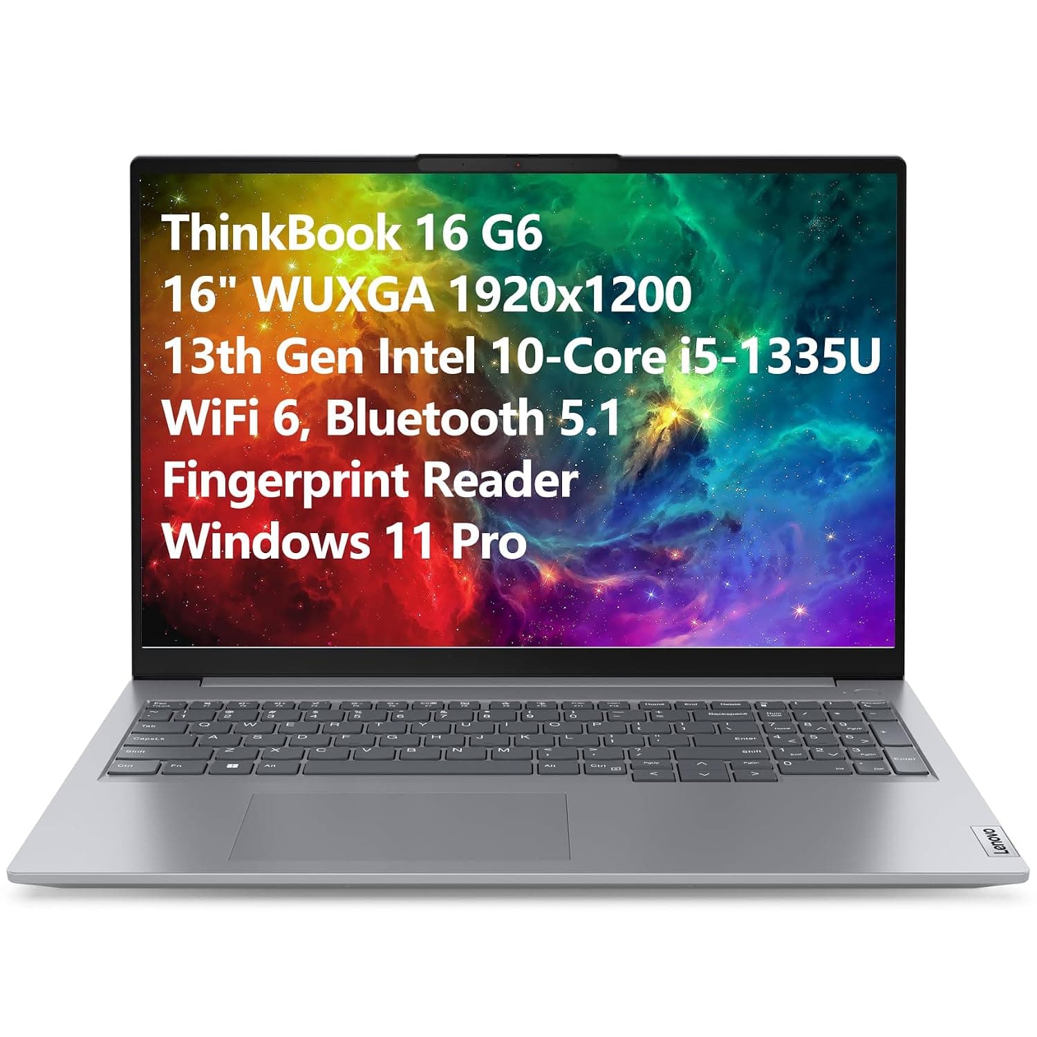 Lenovo ThinkBook 16 G6 16" FHD+ Laptop Computer, 13th Gen Intel 10-Core i5-1335U (Beat i7-1270P), 32GB DDR5 RAM, 1TB PCIe SSD, WiFi 6, Bluetooth 5.1, Fingerprint Reader, Windows 11 Pro, Tilsiy Cable