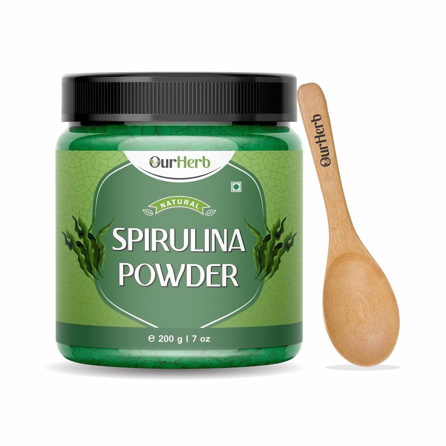 Spirulina Powder (200g | 7 oz) | For Men & Women | Natural Superfood | Support Digestion & Skin health | Rich in Protein, Vitamins & Minerals | Boost Energy & Immunity with Spoon.