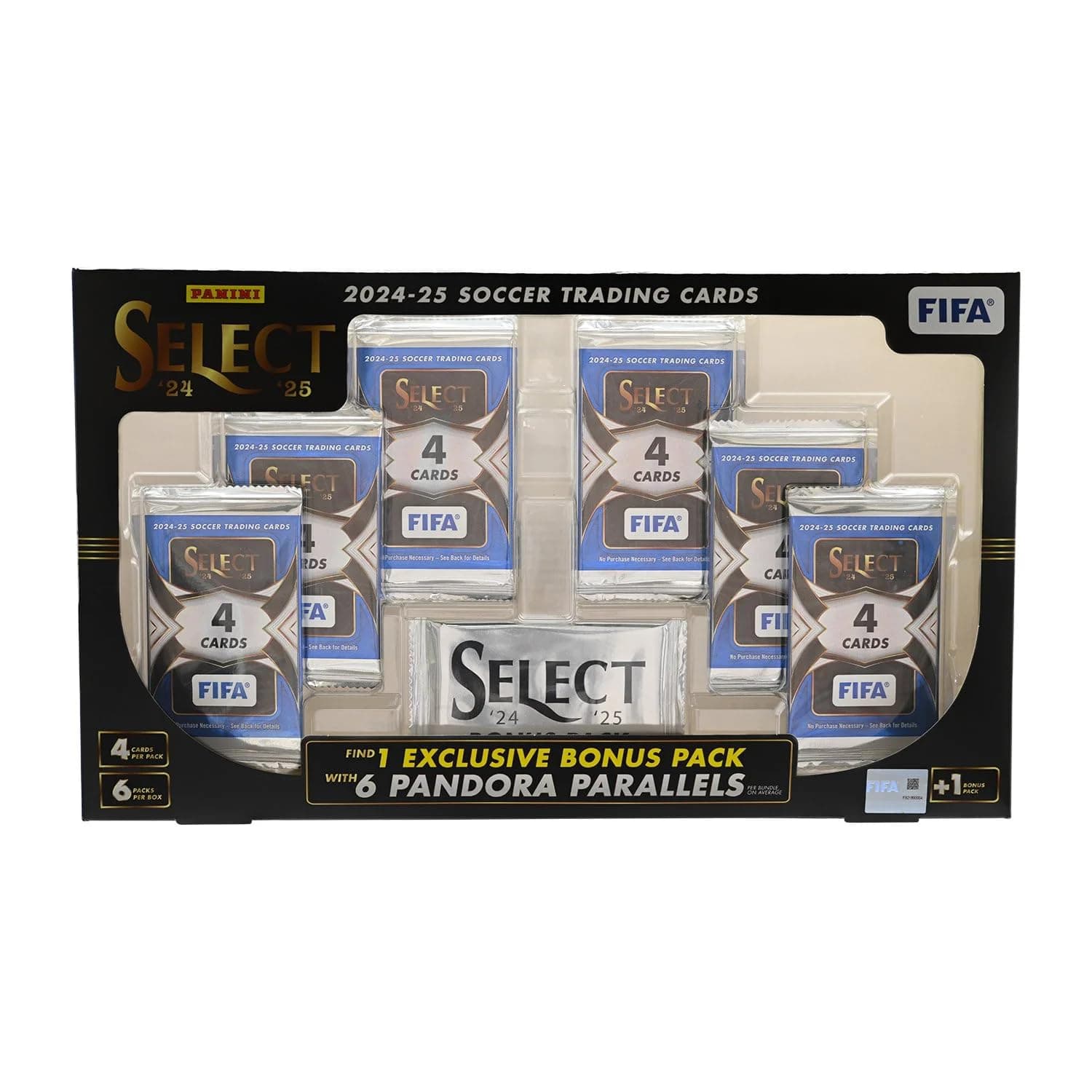 2024 2025 Panini Select FIFA Soccer Flagship Collection Trading Card Box (6 Exclusive Pandora Parallels)