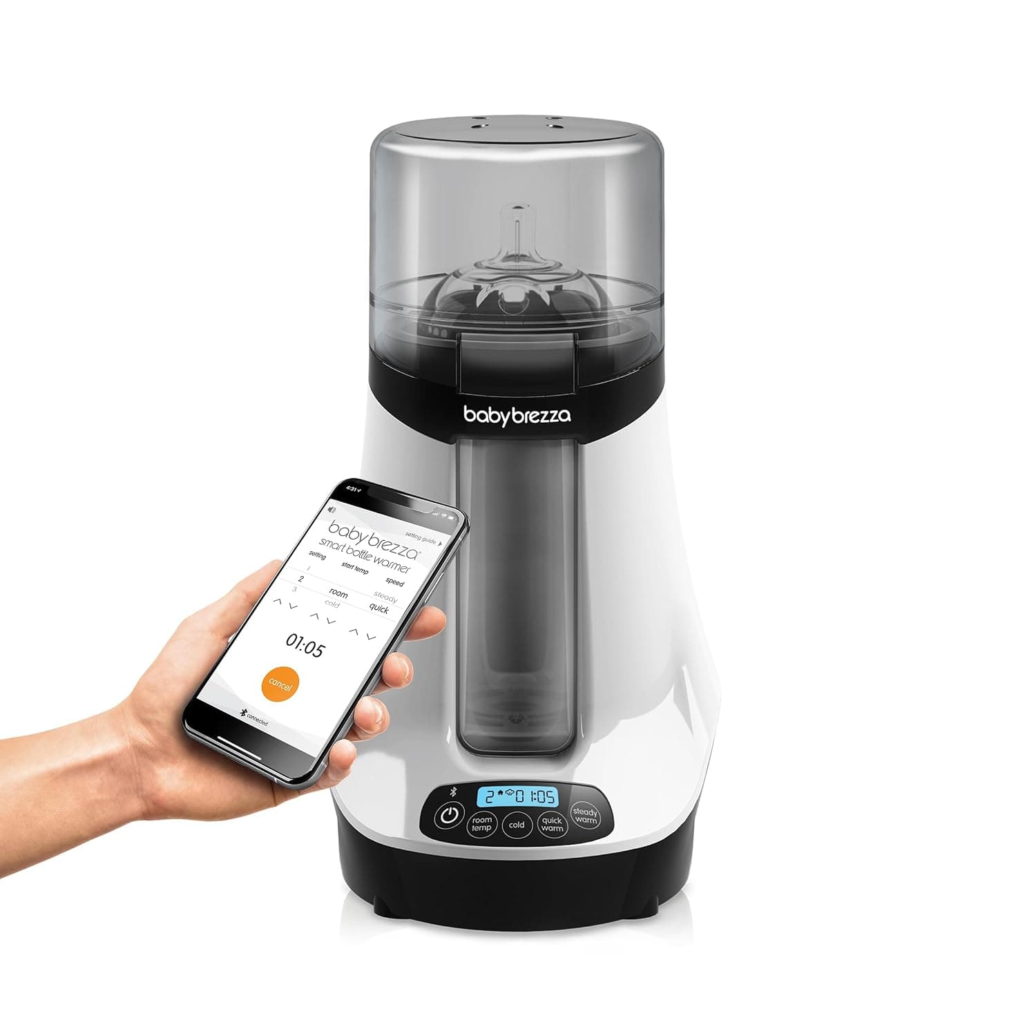 Baby Brezza Safe+Smart Baby Bottle Warmer 1 Count (Pack of 1)