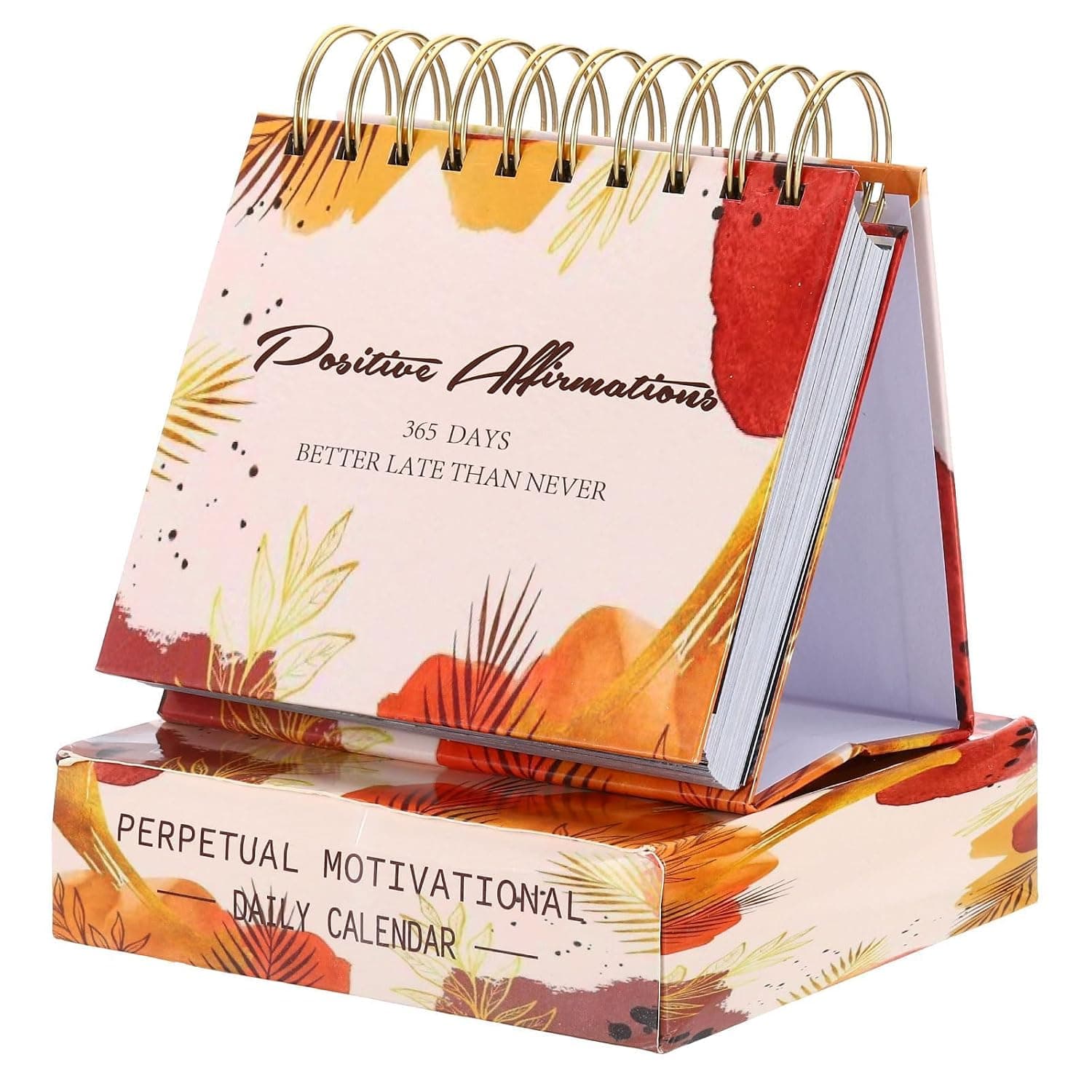 ALMEKAQUZ 2026 Motivational Calendar-Daily Flip Calendar with Inspirational Quotes,Perpetual Calendar for Desk Accessories,English Desk Calendars for Office Home & Workplaces,Gift for Women