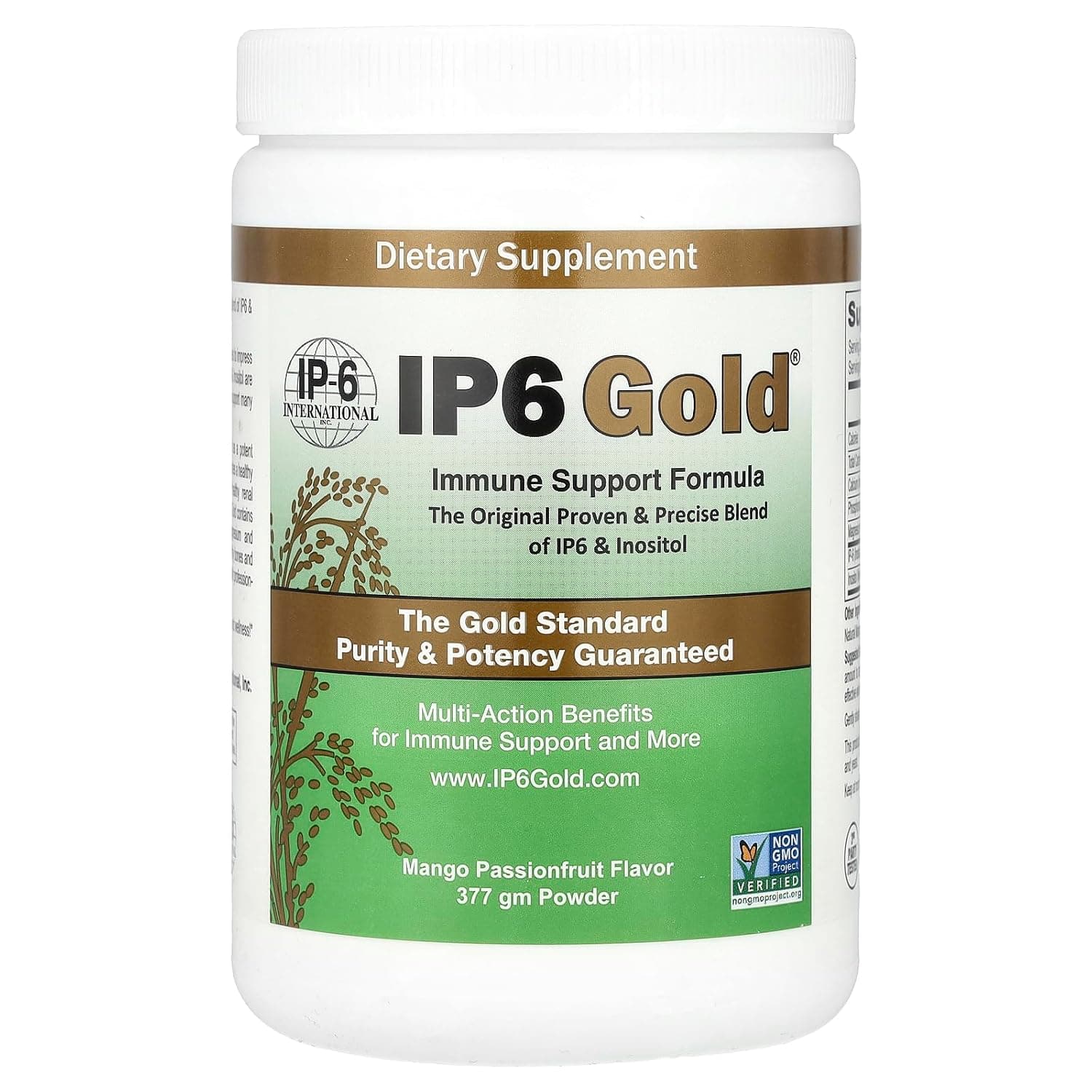 IP-6 International, IP6 Gold, Immune Support Formula, Tropical Fruit Flavor, 14.6 oz Powder