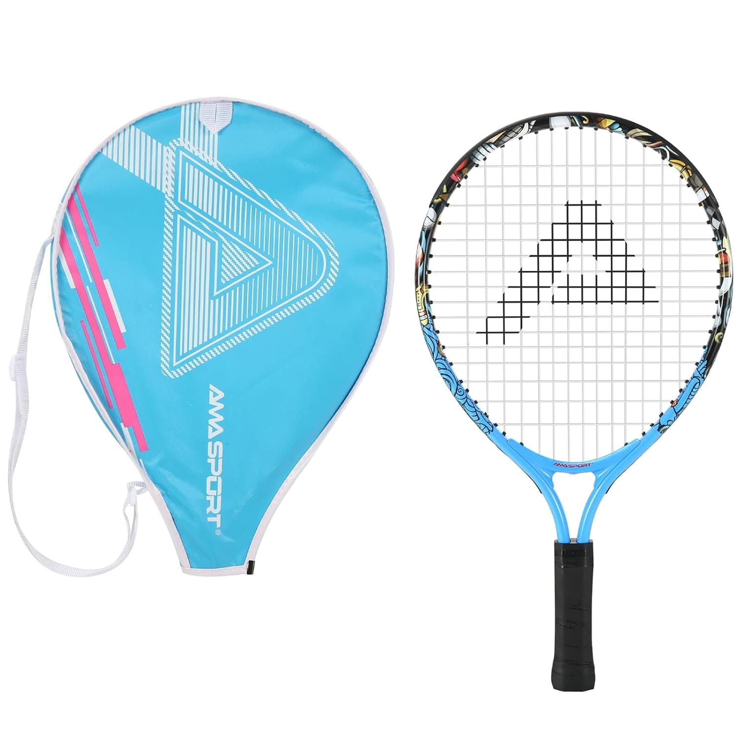 'Kids Tennis Racket for Junior Toddlers Starter Kit 17-25'' for Girl Pink and Boy Yellow with 420D Nylon Shoulder Strap Bag'