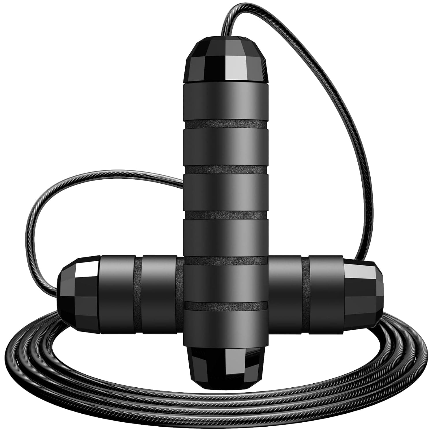 Jump Rope,Tangle-Free Rapid Speed Jump Rope with Ball Bearings for Men,Women and Kids,Adjustable Steel Skipping Rope with Ergonomic Foam Handles,A Ideal Equipment and Accessories for Workout,Fitness
