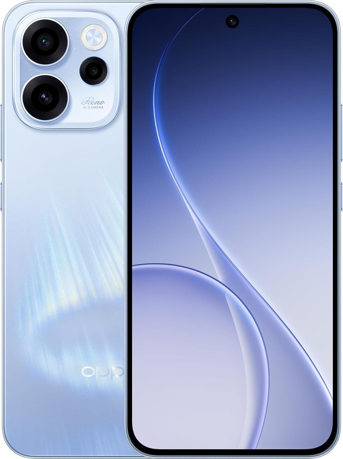 OPPO Reno 15F 5G Dual SIM Aurora Blue 12GB RAM 512GB - Middle East Version with Gift OPPO Enco Buds3