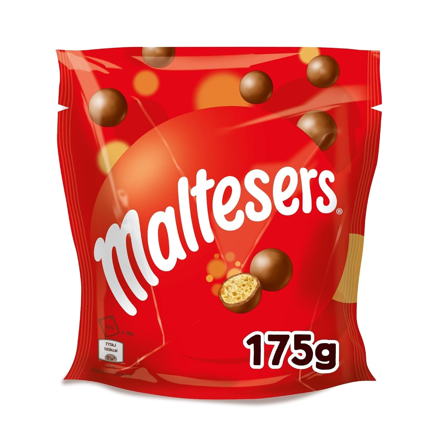 Maltesers Chocolate Pouch 175g, Irresistibly Delicious, Crispy Honeycomb Spheres, Covered in Milk Choco