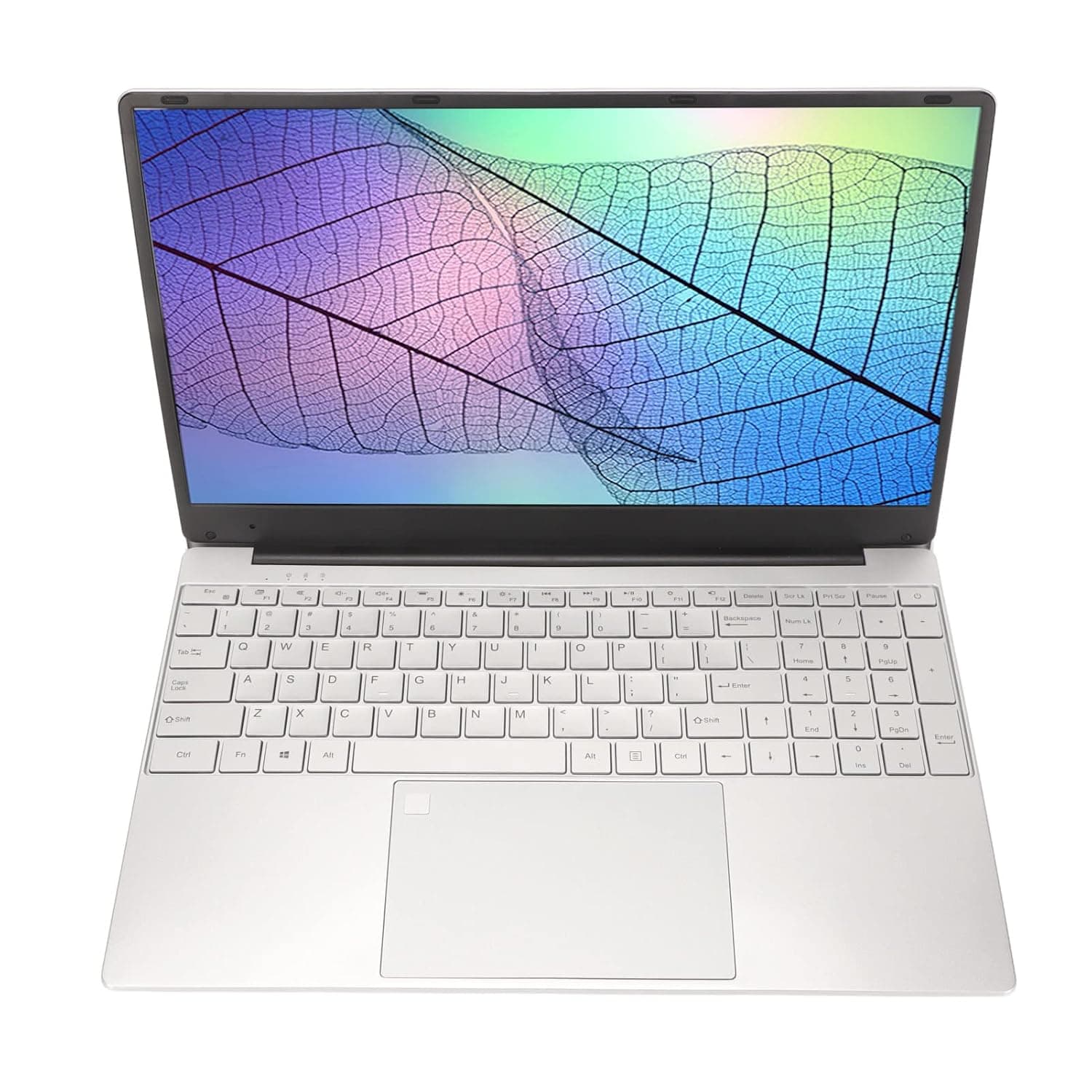 Laptop Computer, Silver Laptop UK Plug 100-240V Fingerprint Reader 16GB DDR4L RAM Quad Core CPU for Study (16+1TB UK Plug)